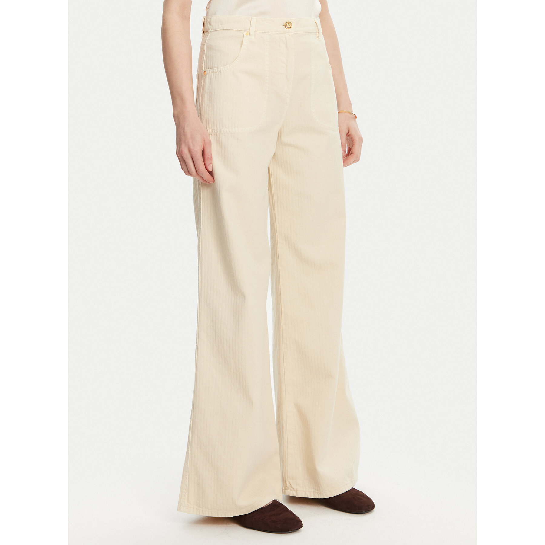 Luisa Spagnoli Jeans Ali 541943 Beige Flare Fit