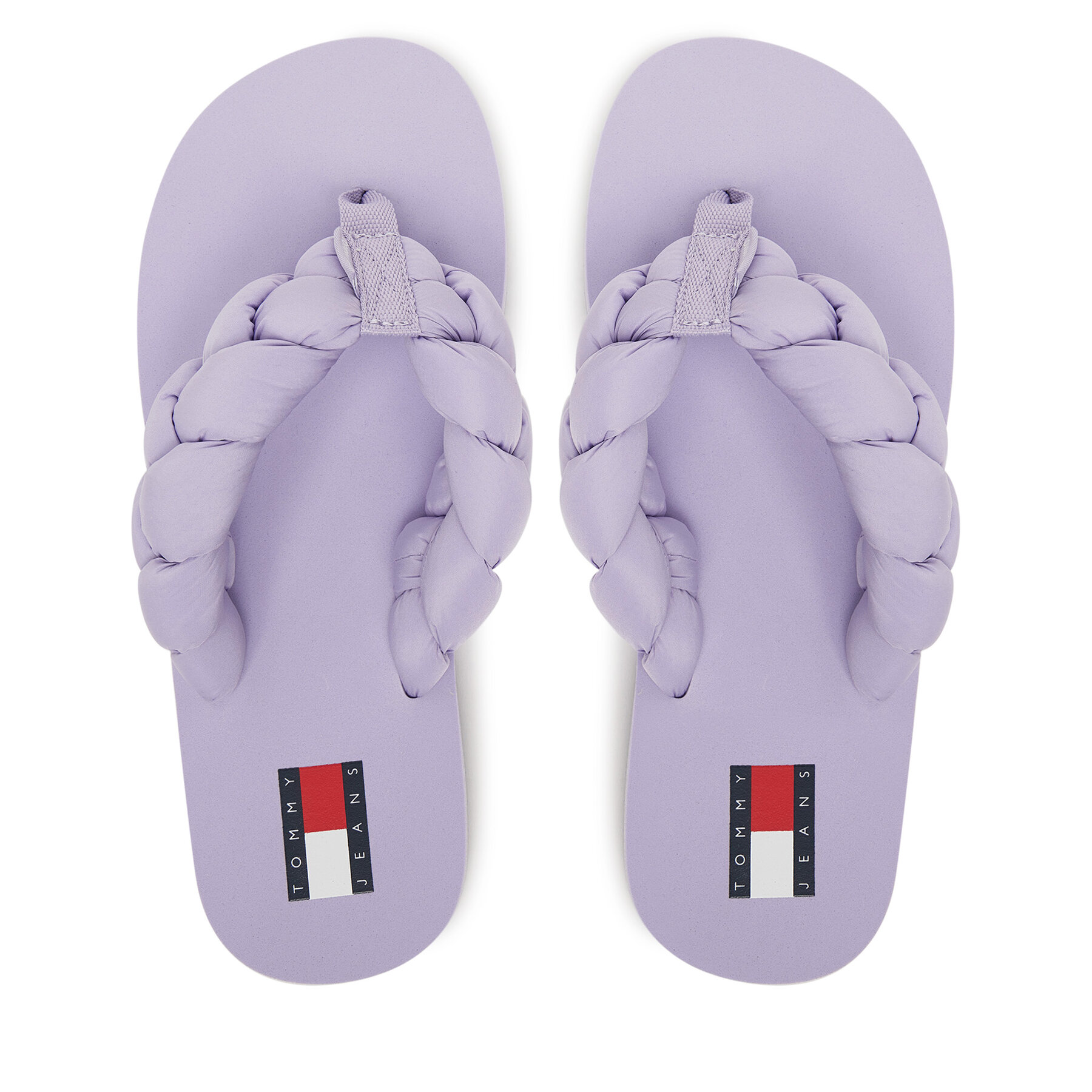 Flip flop Tommy Jeans Braided Thong Beach Sandal EN0EN02877 Violet