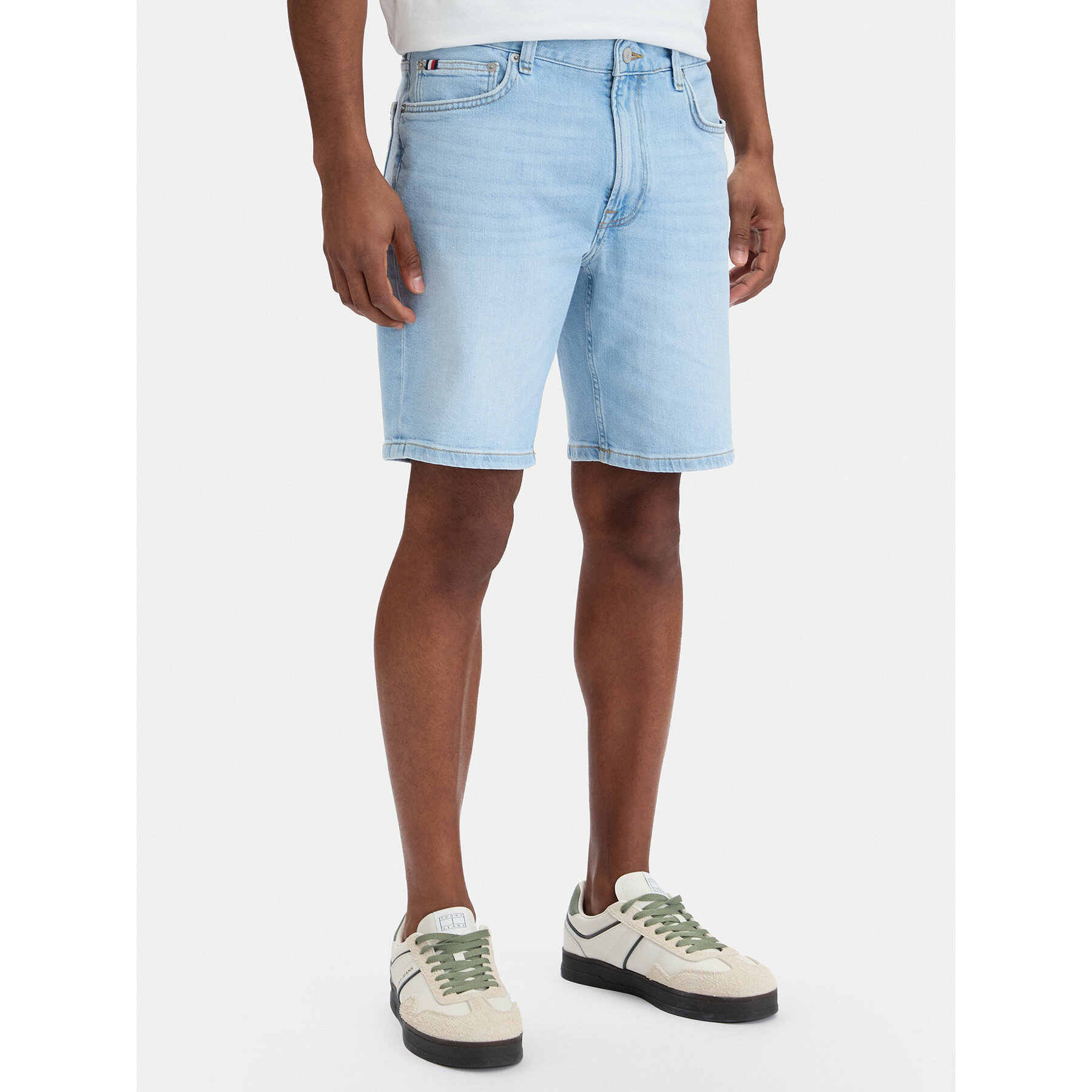 Tommy Hilfiger Jeansshorts Denton MW0MW42625 Blau Straight Fit