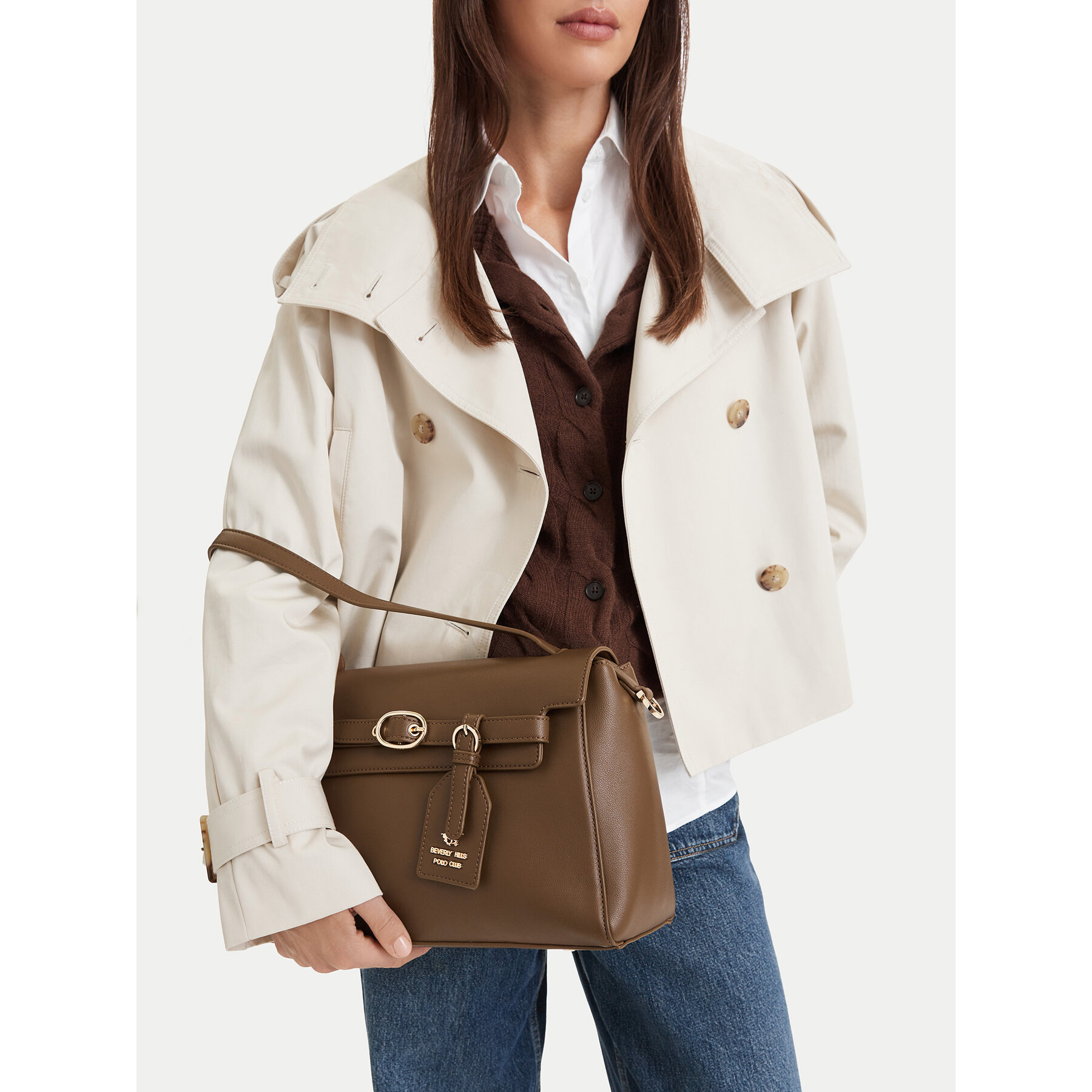Дамска чанта Beverly Hills Polo Club CEO-BHPC-C-011-10 Кафяв