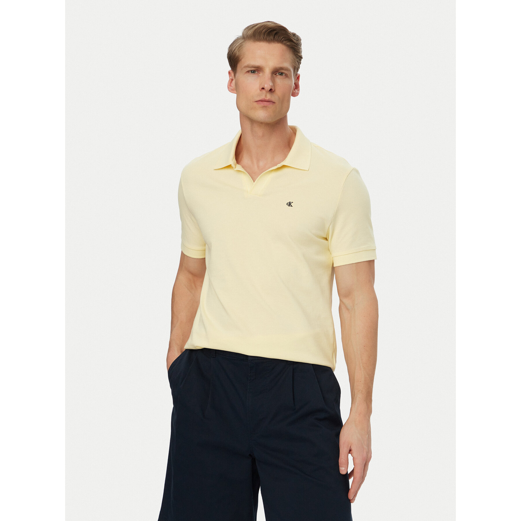 Calvin Klein Jeans Poloshirt LV04RF215G Hellgelb Regular Fit