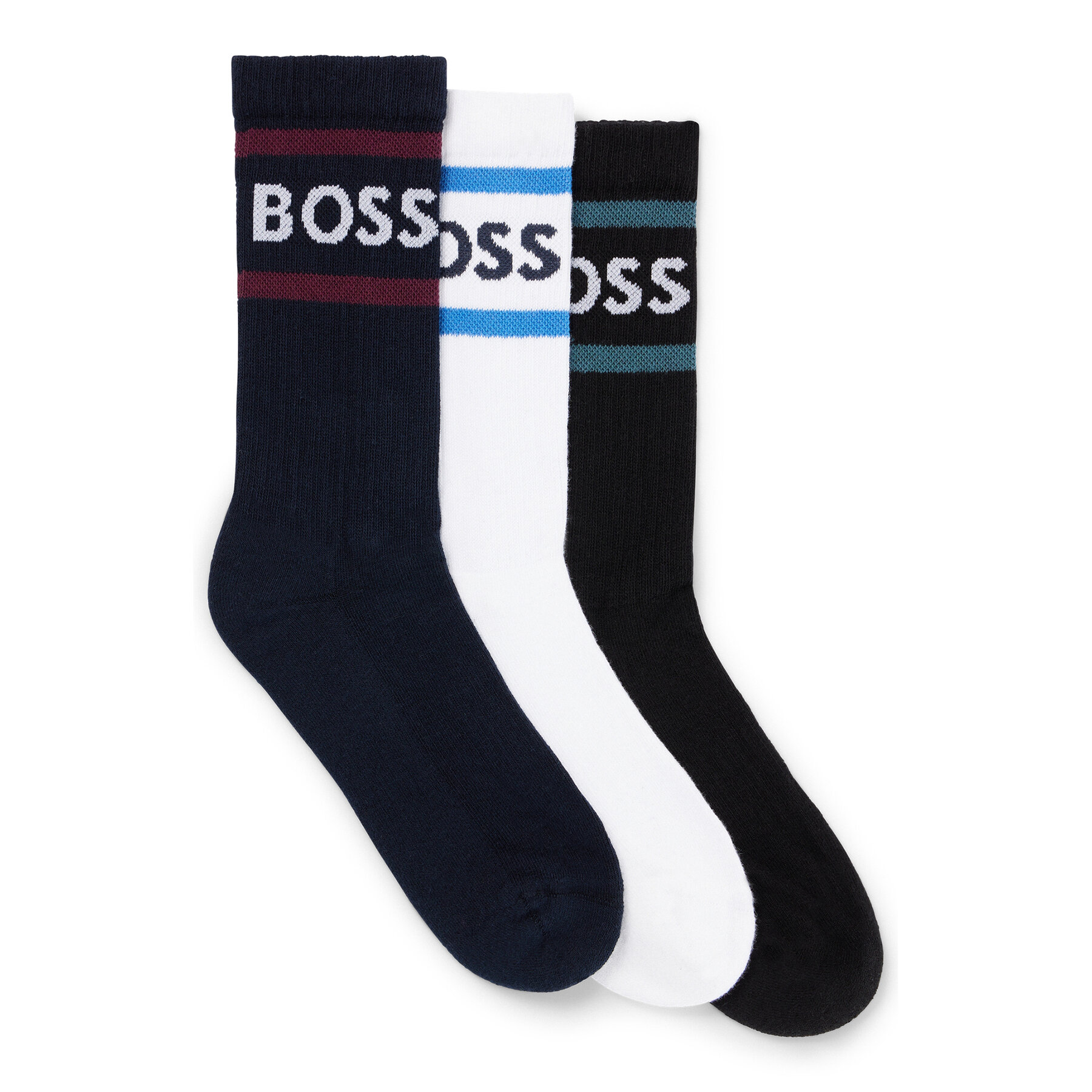 Set od 3 para muških niskih čarapa Boss 50469371 Multicolor