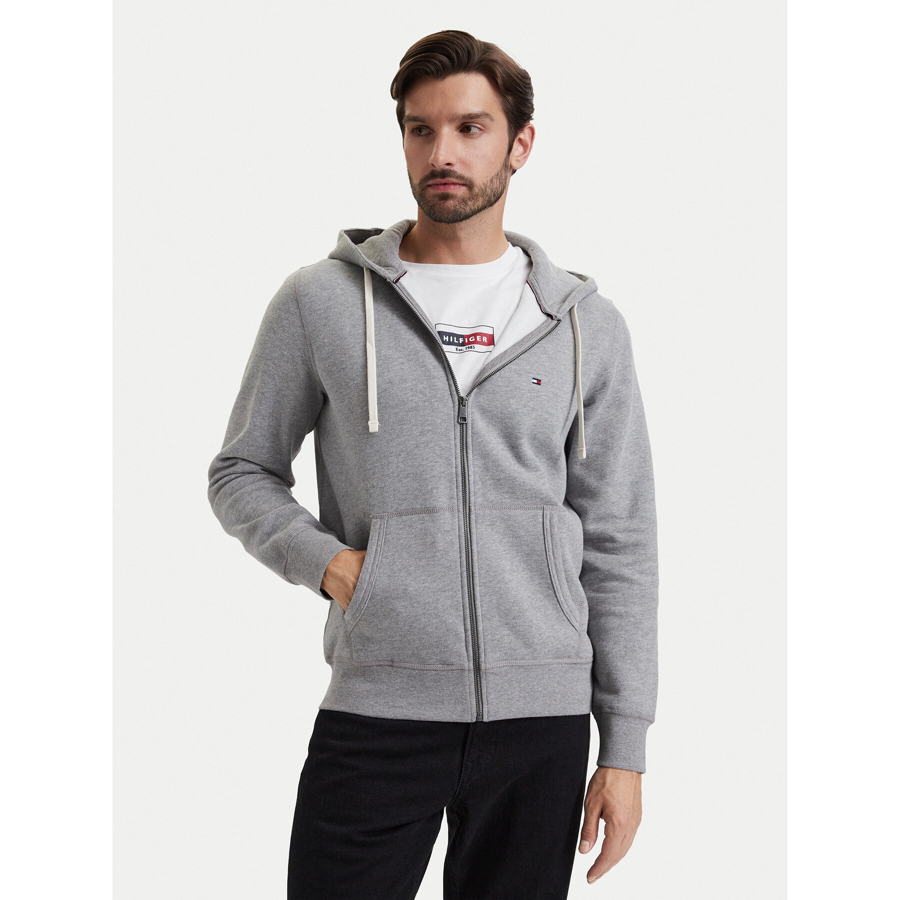 Tommy Hilfiger Sweatshirt Essential MW0MW44931 Grau Regular Fit