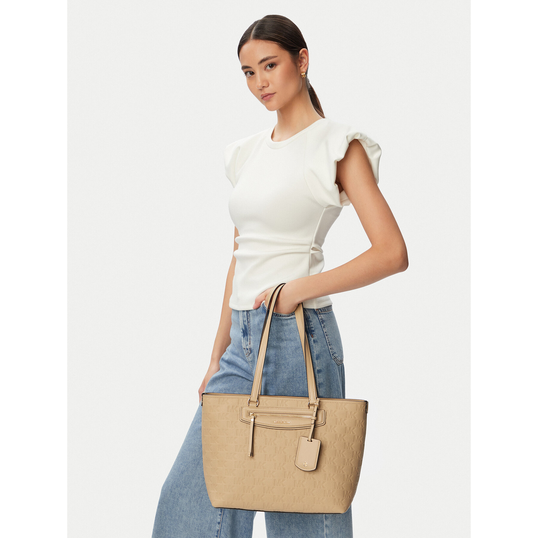 Geantă MICHAEL Michael Kors 30S6GTVT6B Bej