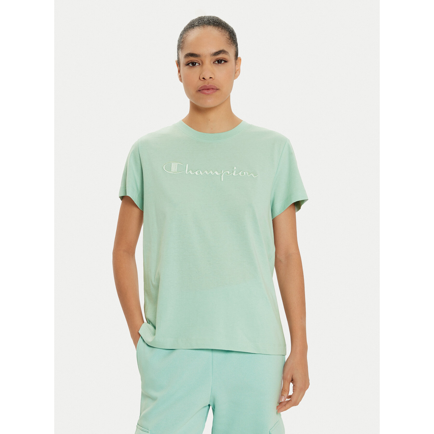 Champion Majica 117650 Zelena Slim Fit