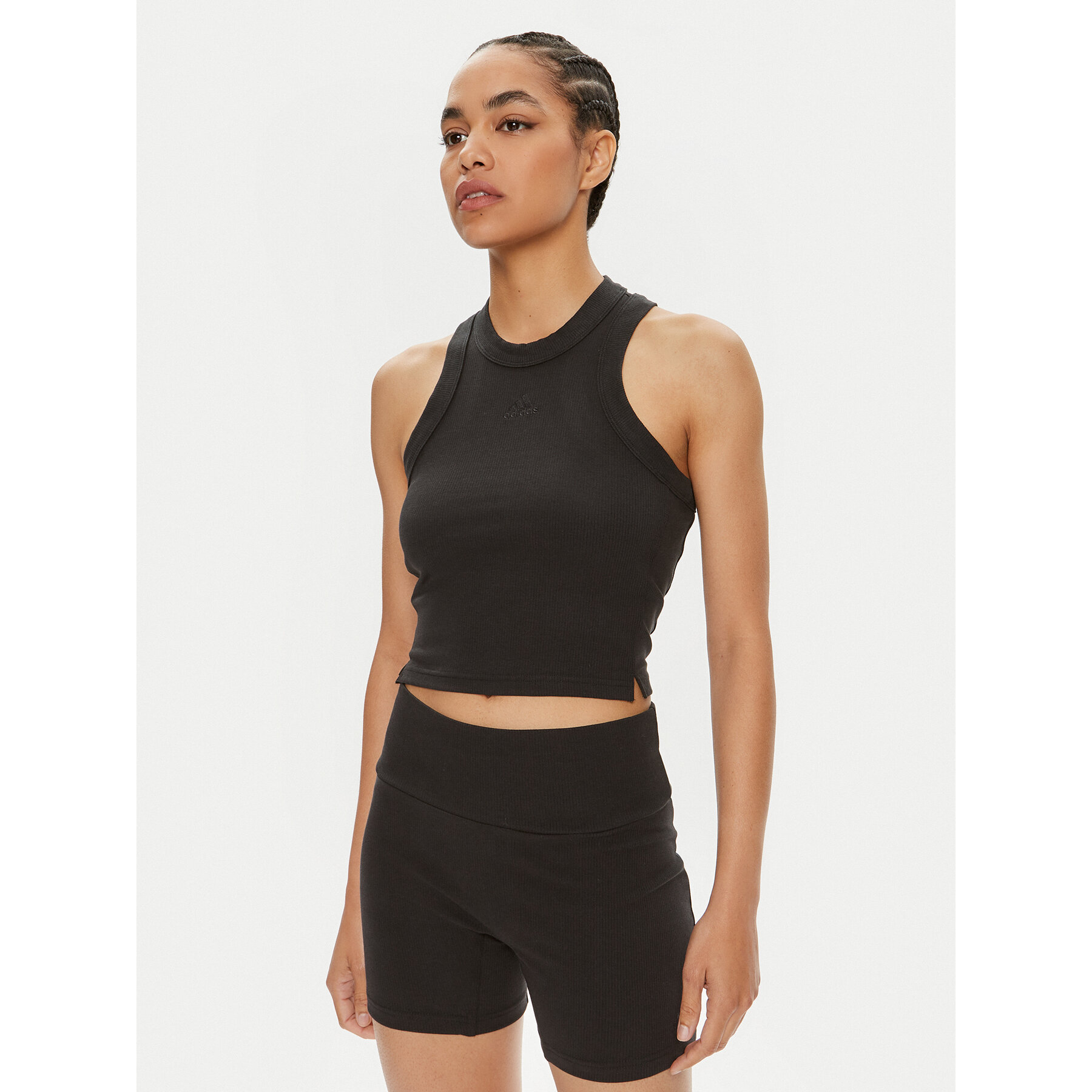 adidas Τοπ Lounge IR8785 Μαύρο Slim Fit