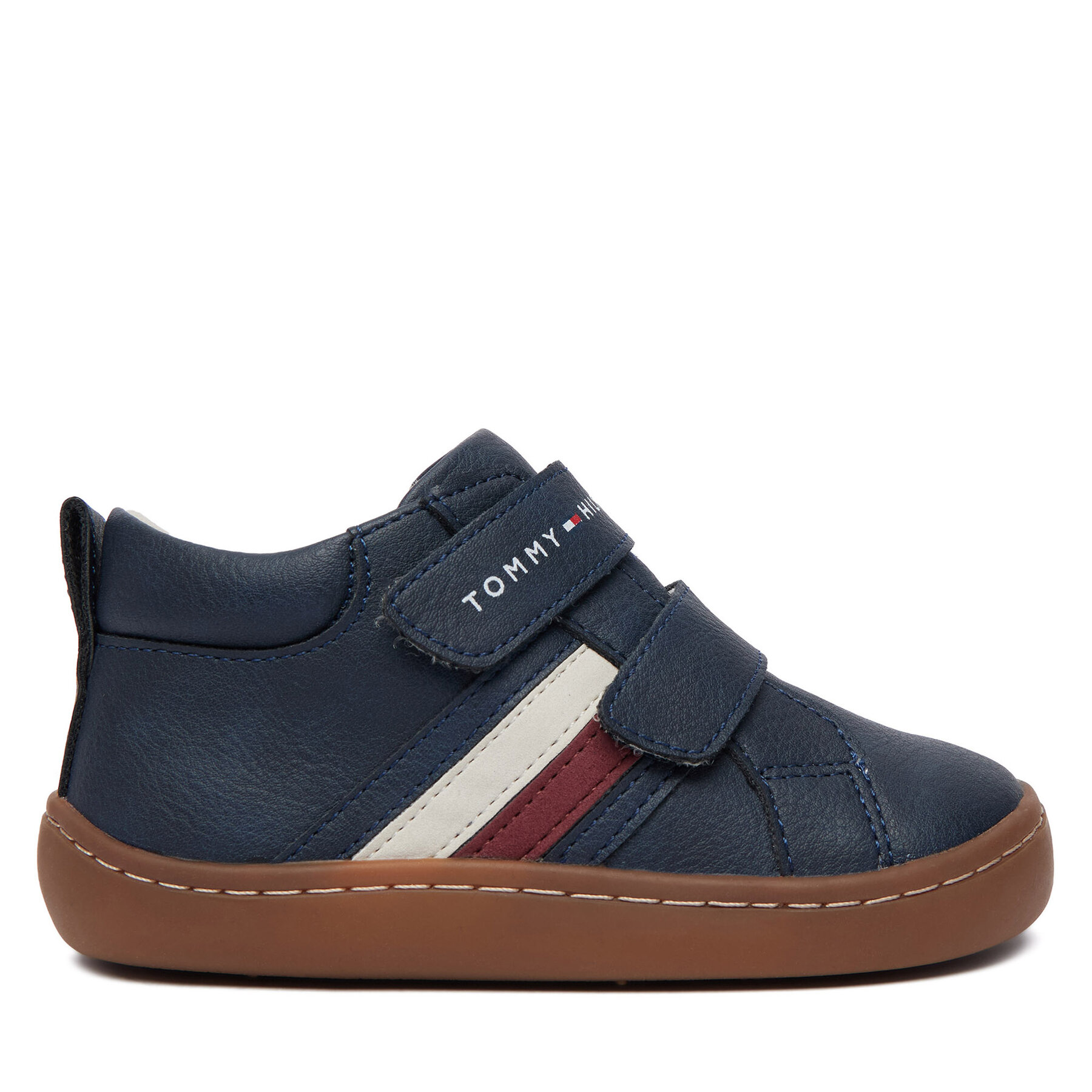 Sneakersy Tommy Hilfiger Mid Cut Velcro Sneaker T1XH-35222-1355800 Tmavomodrá