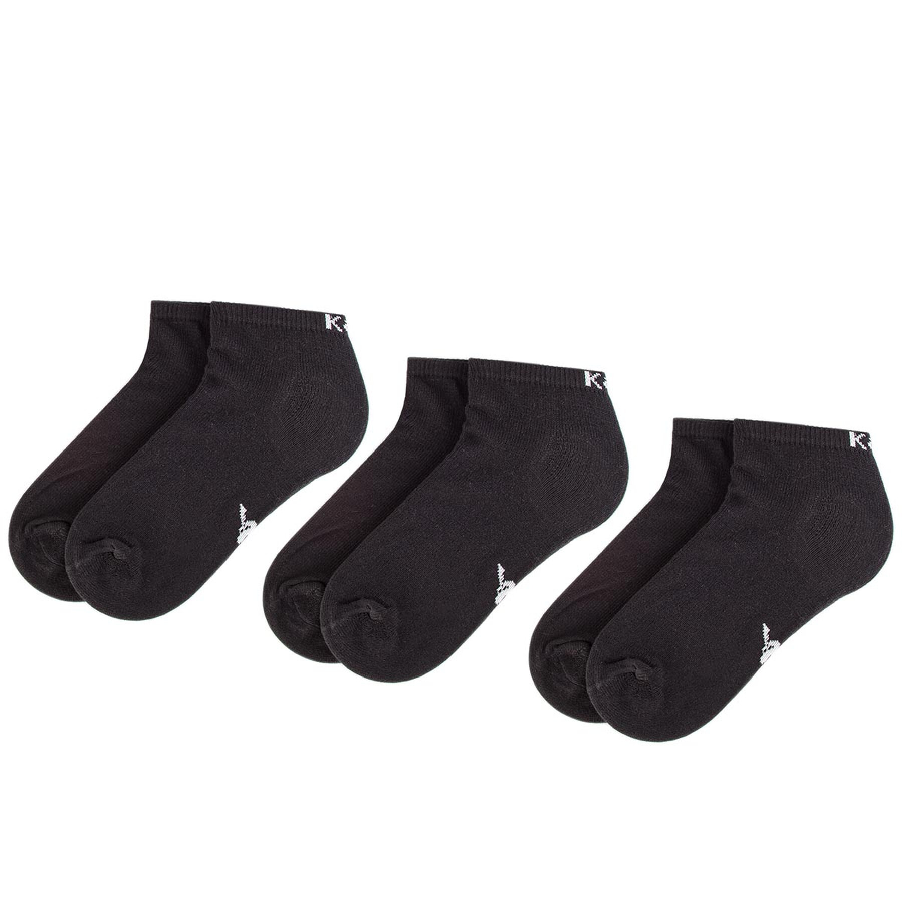 Lot de 3 paires de chaussettes basses unisexe Kappa 704275 Noir