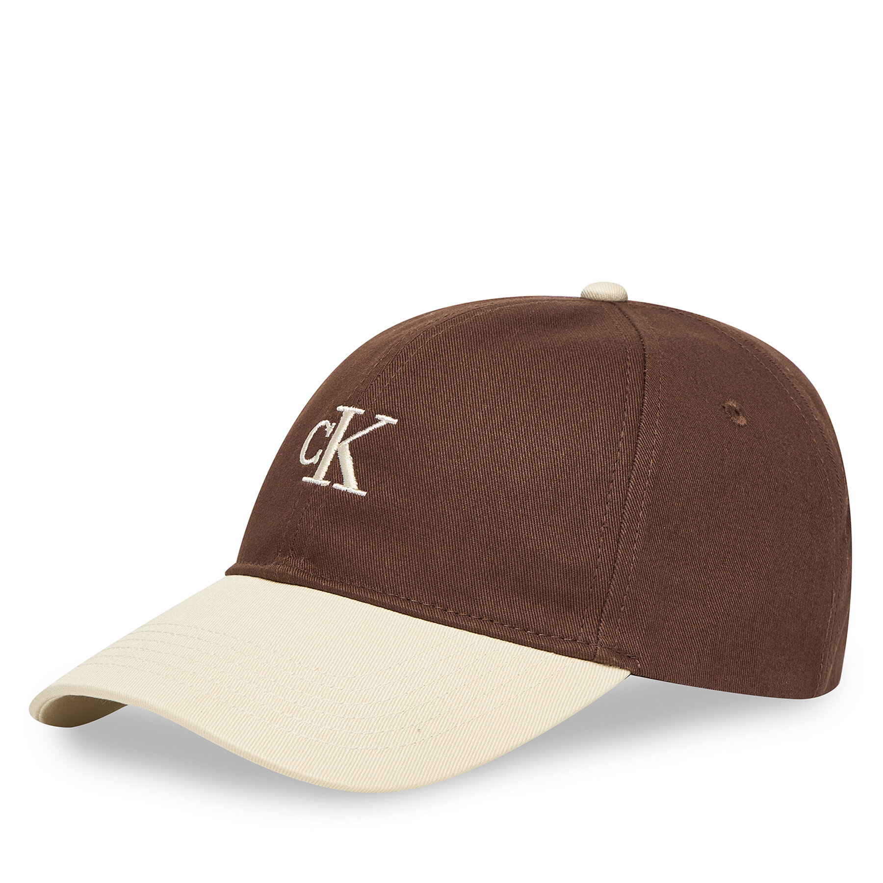 Šiltovka Calvin Klein Monogram Emb Colorblock Baseball LV04G5000G Hnedá