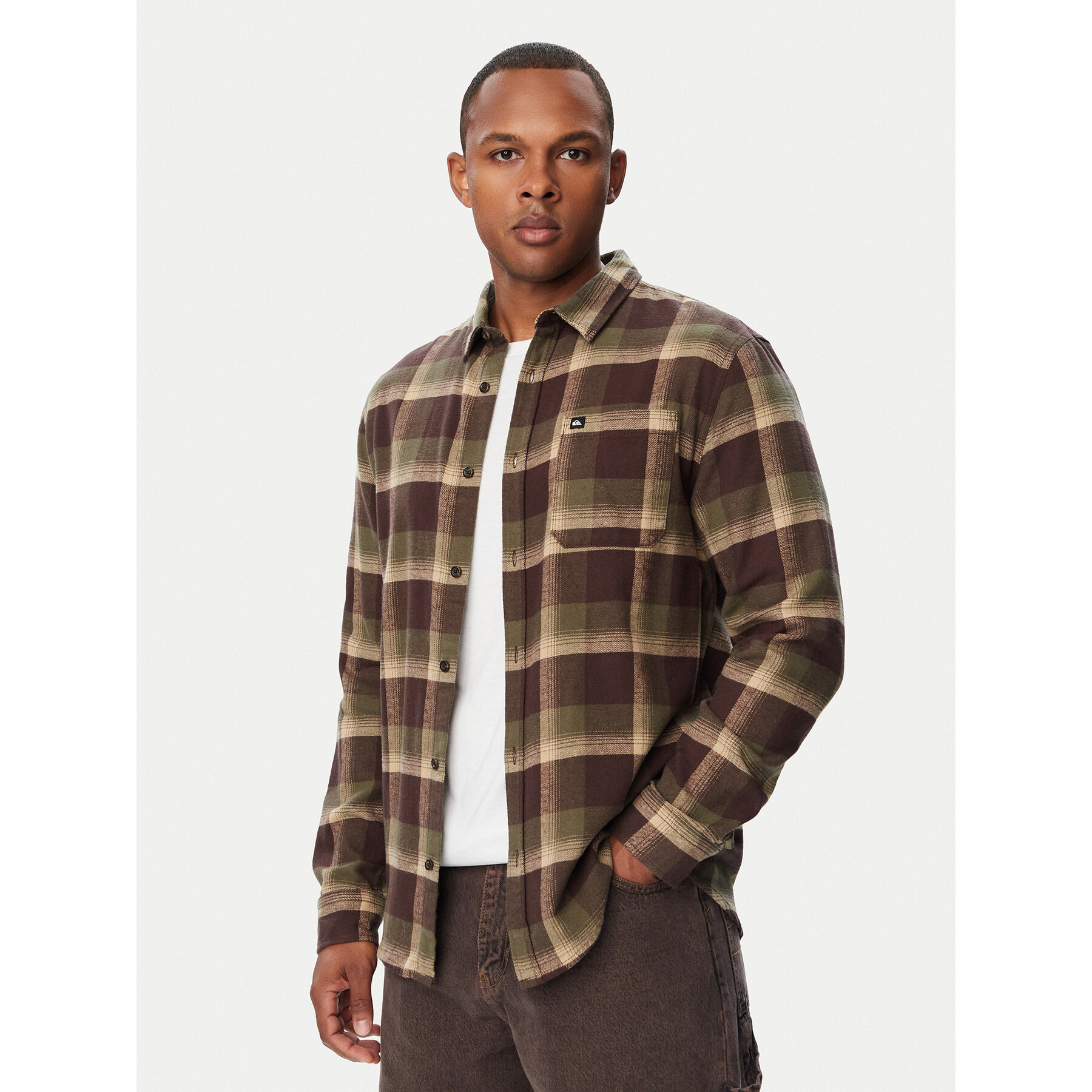Quiksilver Hemd Motherfly Plaid EQYWT04712 Grün Regular Fit