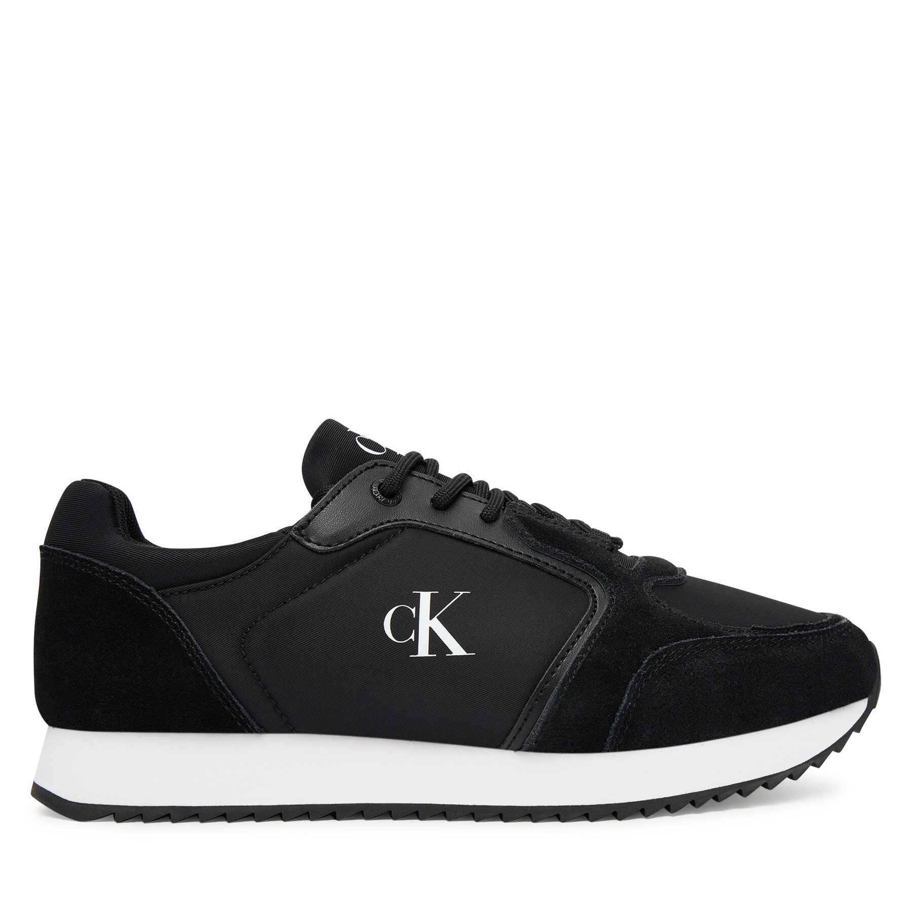 Сникърси Calvin Klein Jeans Runner Laceup Sock Mg Nylon Mix YW0YW01644 Черен