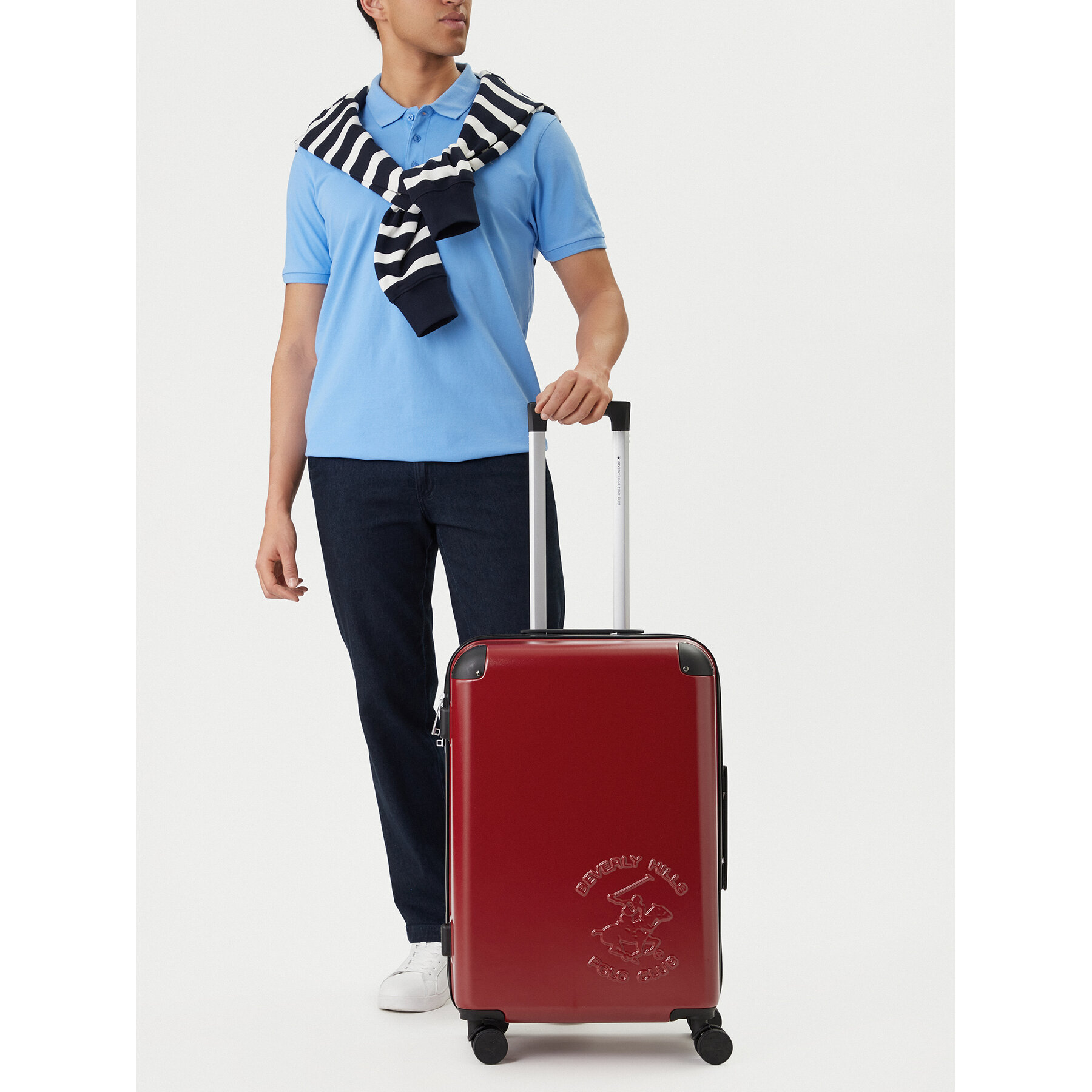 Μεσαία Βαλίτσα Beverly Hills Polo Club CEO-BHPC-M-010-09-RED Κόκκινο