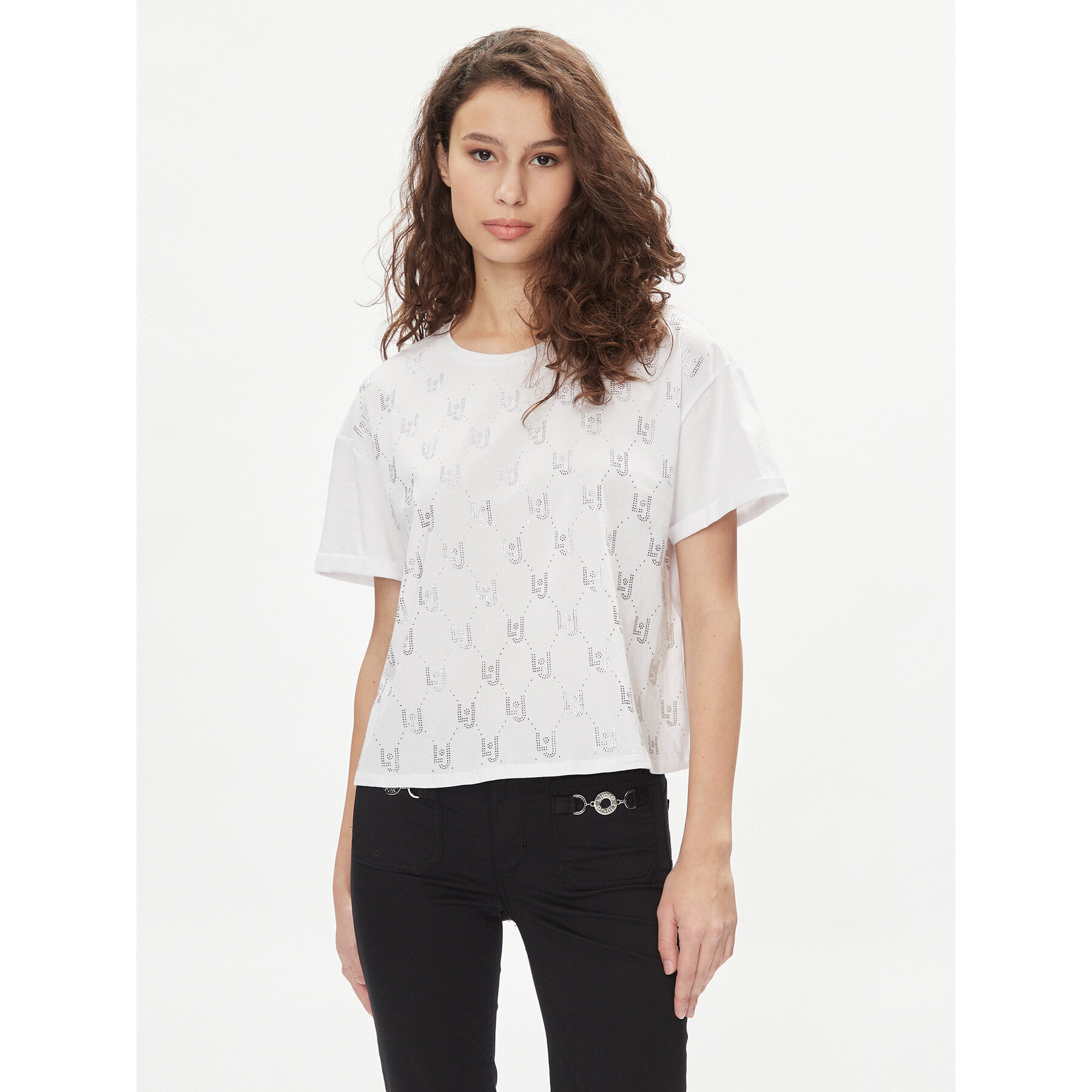 Liu Jo T-Shirt MA4326 J5904 Λευκό Relaxed Fit