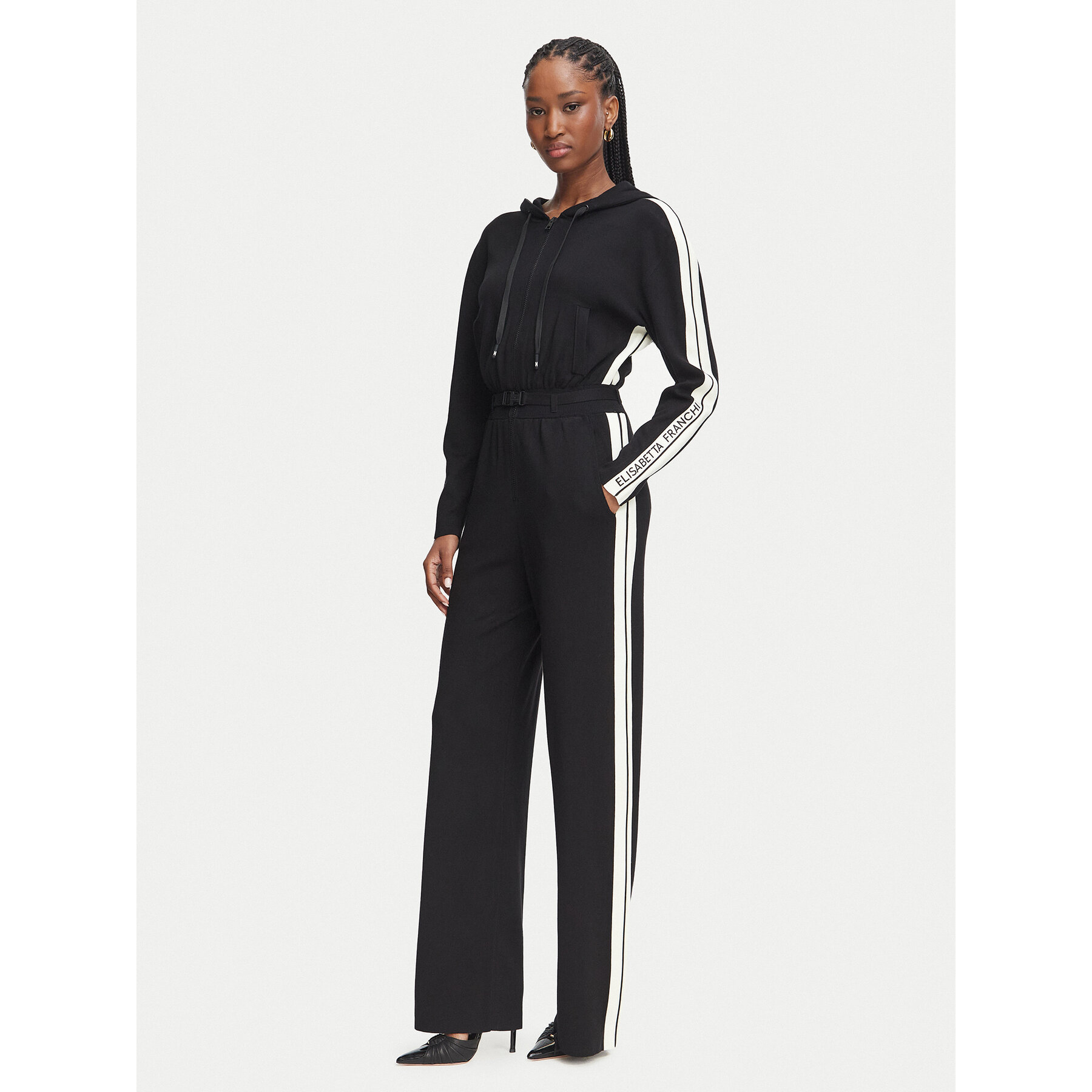 Elisabetta Franchi Jumpsuit KT-71S-66E2-V680 Schwarz Slim Fit