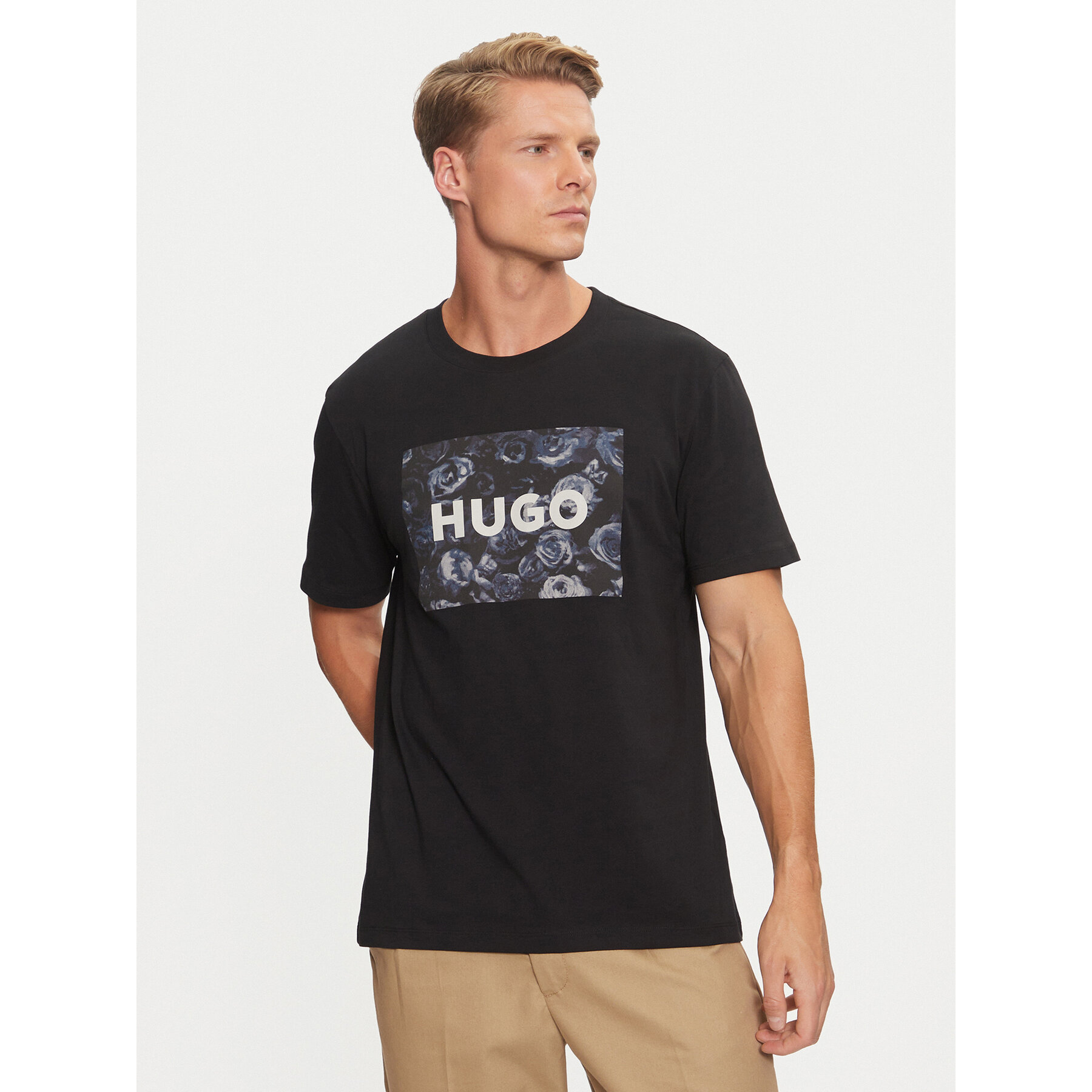 Hugo T-Shirt 50523999 Μαύρο Regular Fit