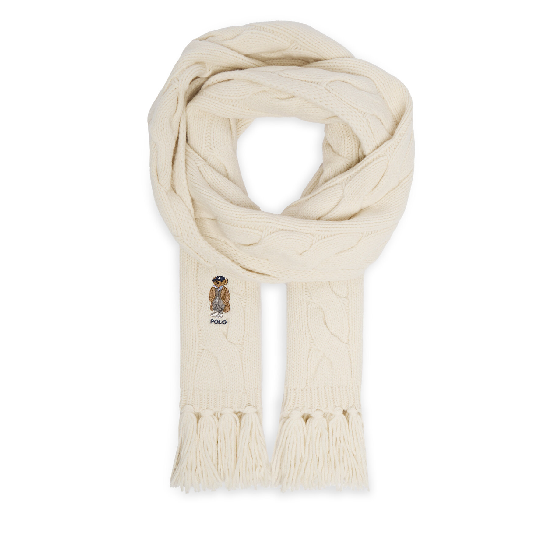 Κασκόλ Polo Ralph Lauren 455981434001 Εκρού