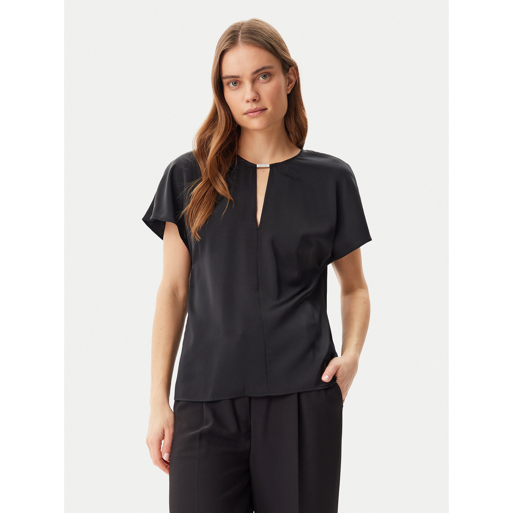 Calvin Klein Bluse K20K208191 Schwarz Regular Fit