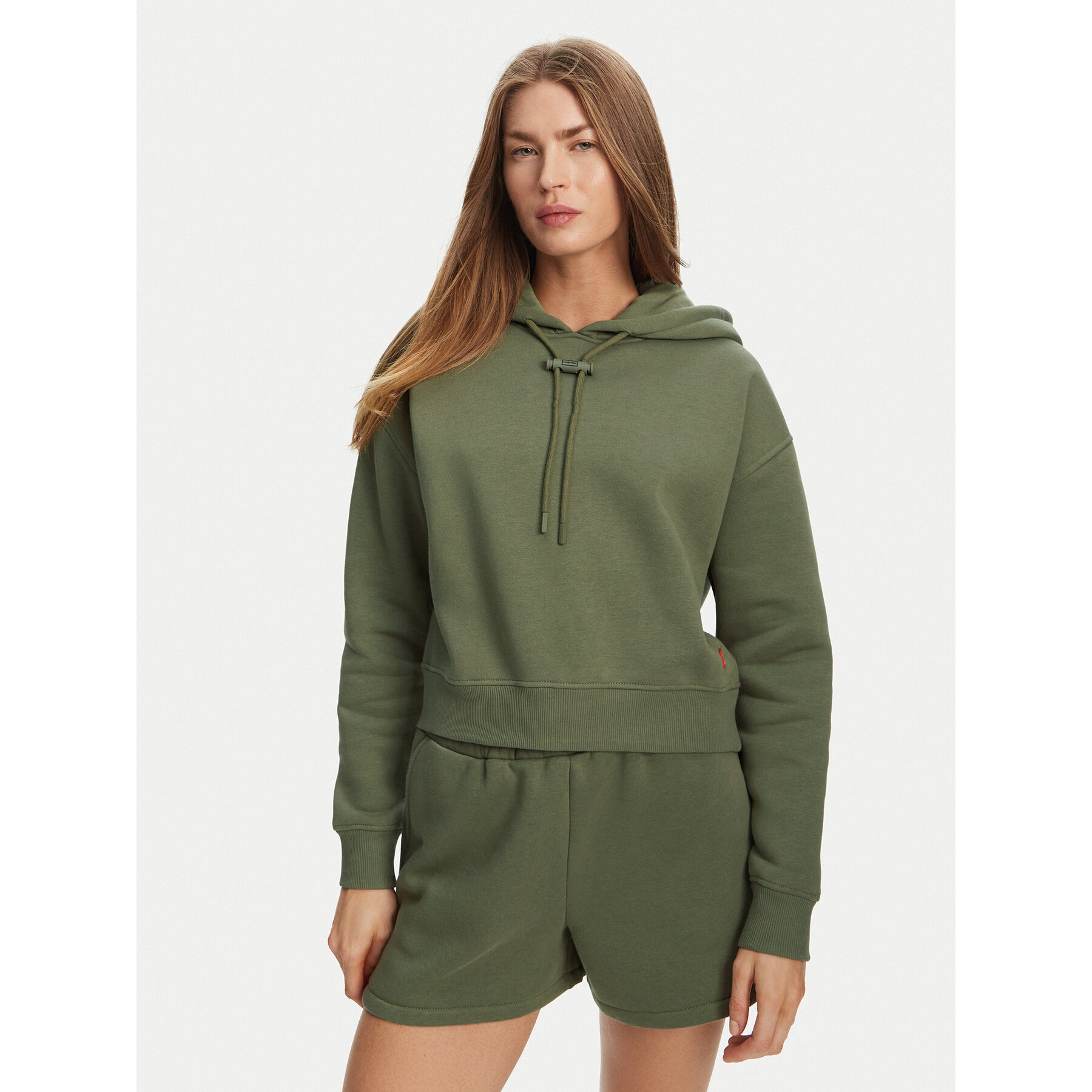 Hunter Sweatshirt Liza HARW0044242 Khakifarben Cropped Fit