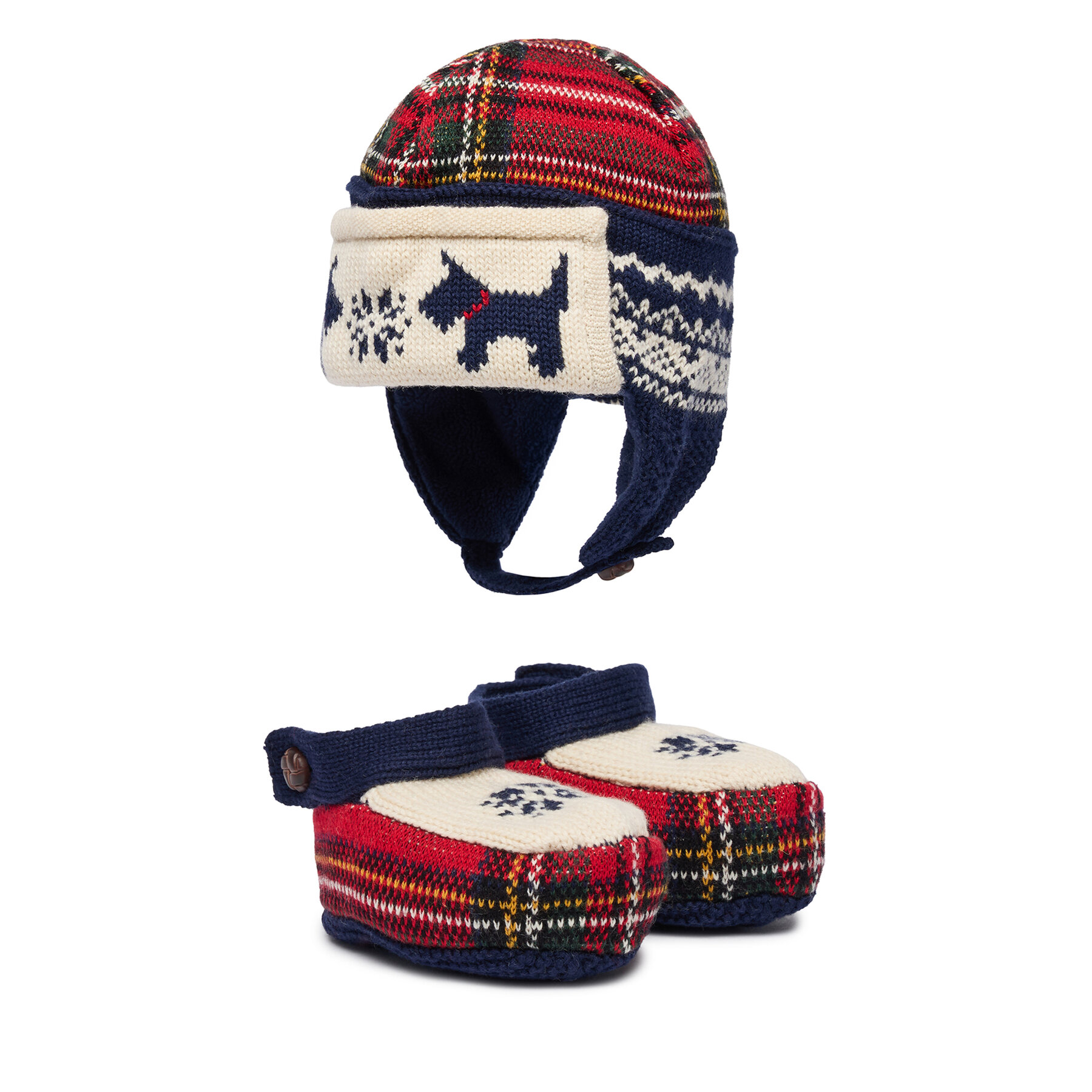 Set căciulă și șosete Polo Ralph Lauren Holiday Hat Boot Set 320B29055001 Bleumarin