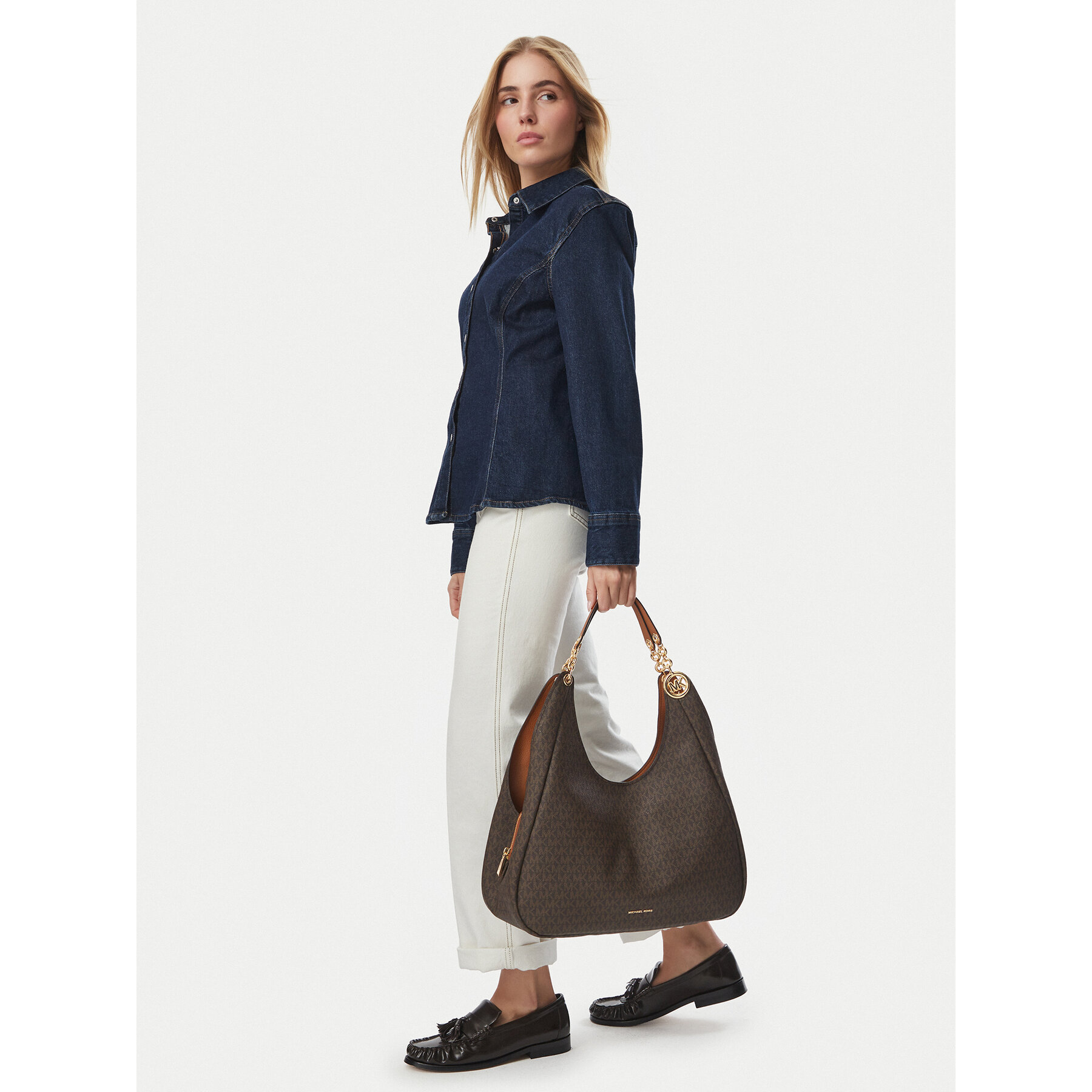 Ročna torba MICHAEL Michael Kors 30F6GEJE7B Rjava