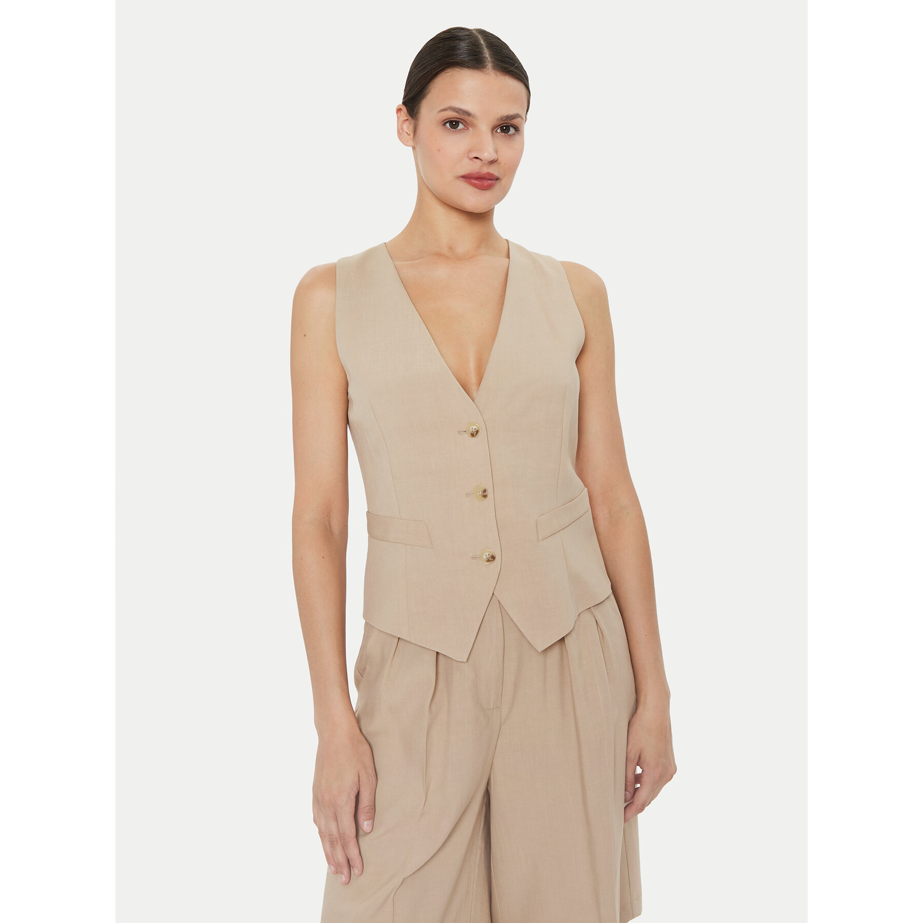 ViCOLO Weste TB1569 Beige Regular Fit