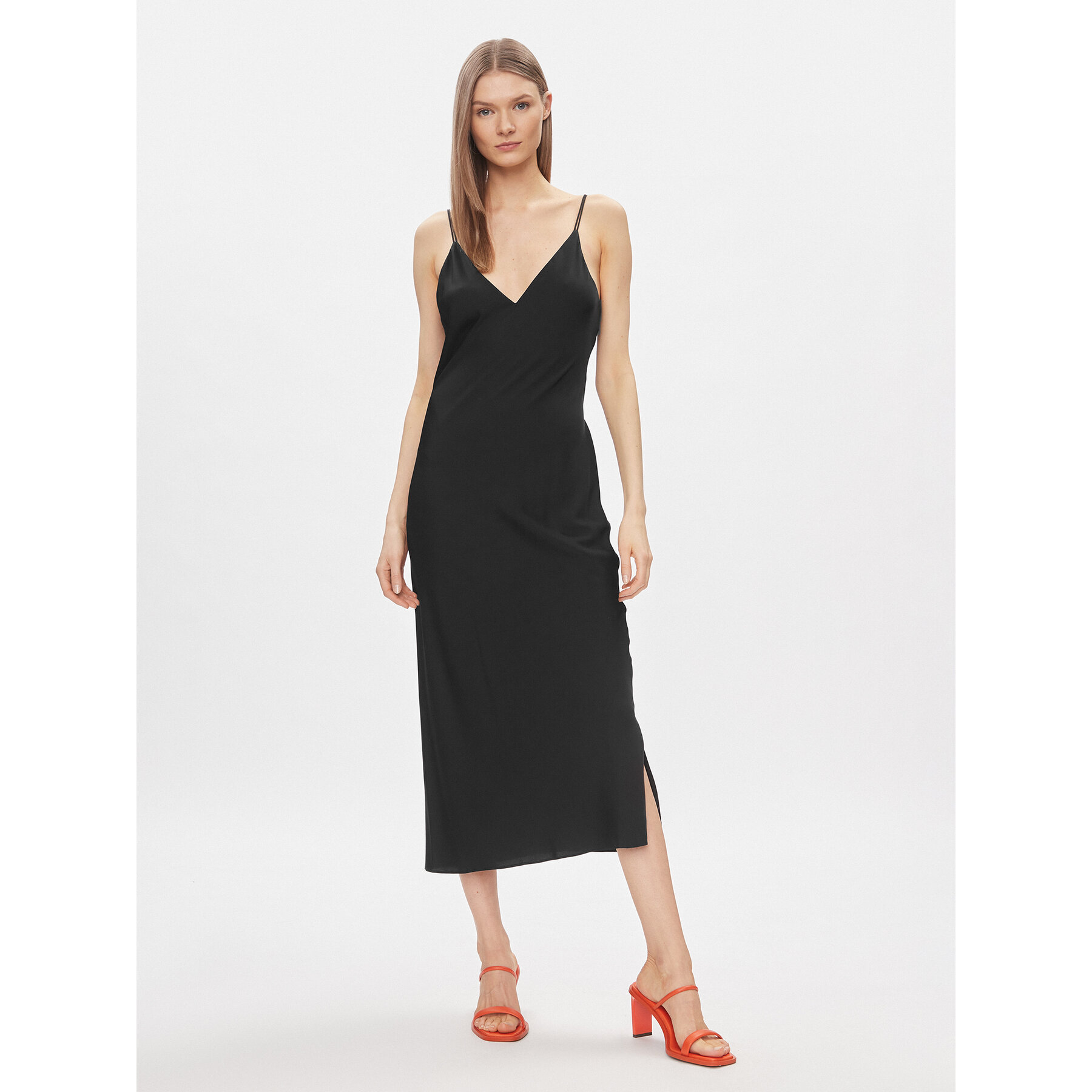 Calvin Klein Sommerkleid K20K206776 Schwarz Regular Fit