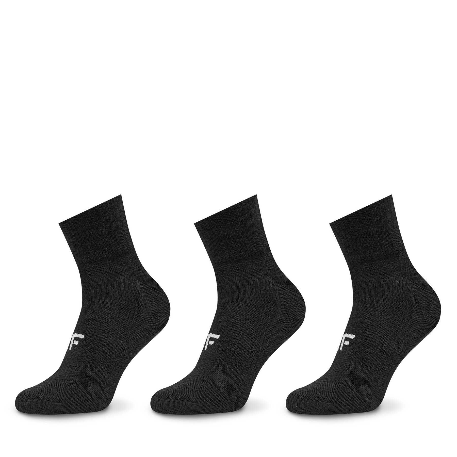 Σετ 3 ζευγάρια ψηλές κάλτσες unisex 4F 4FJWMM00USOCU330 Μαύρο