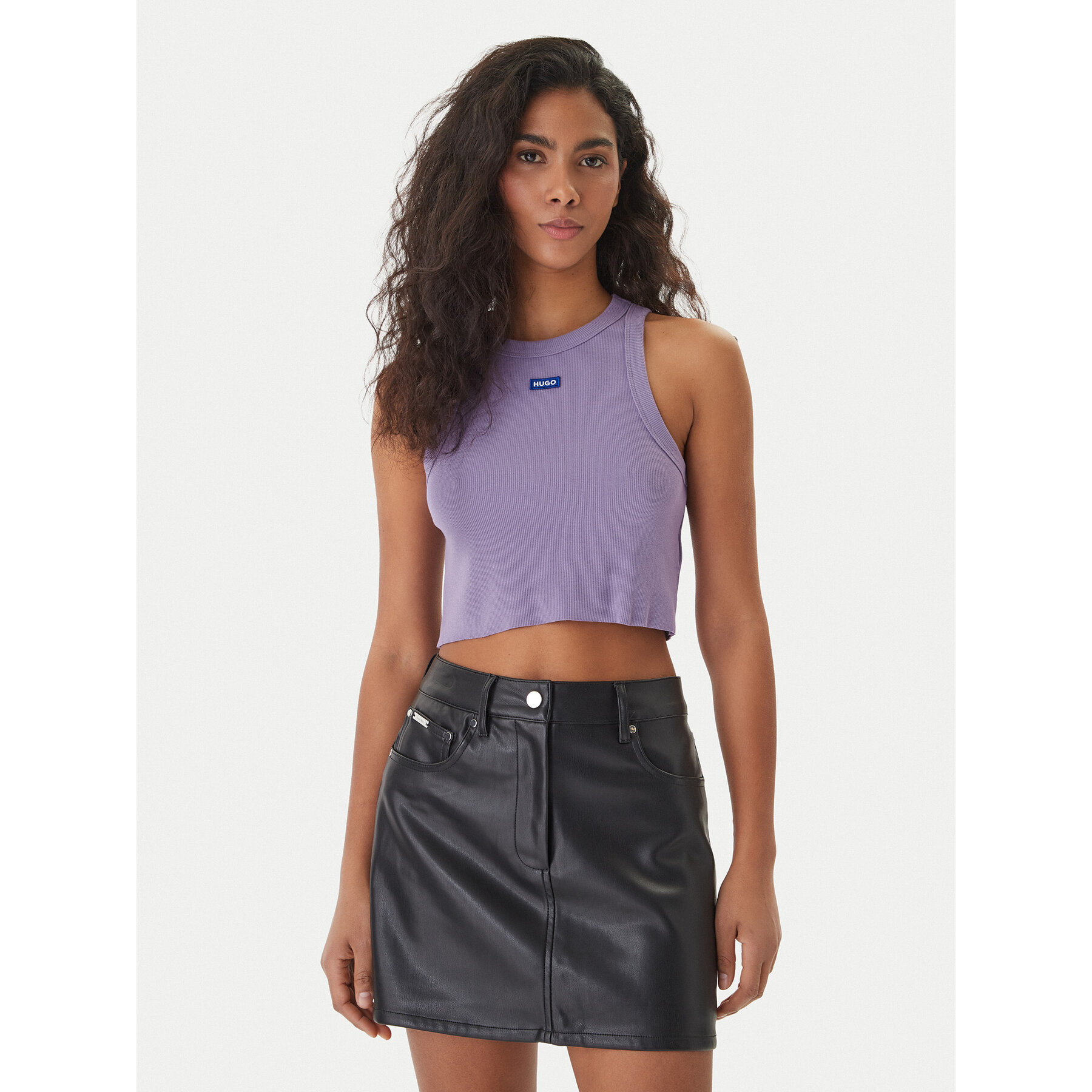 HUGO Top Baby 50511450 Violett Slim Fit