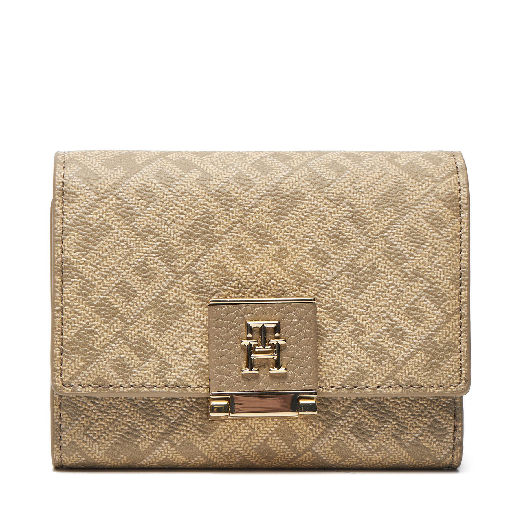 Portefeuille femme grand format Tommy Hilfiger AW0AW17040 Beige