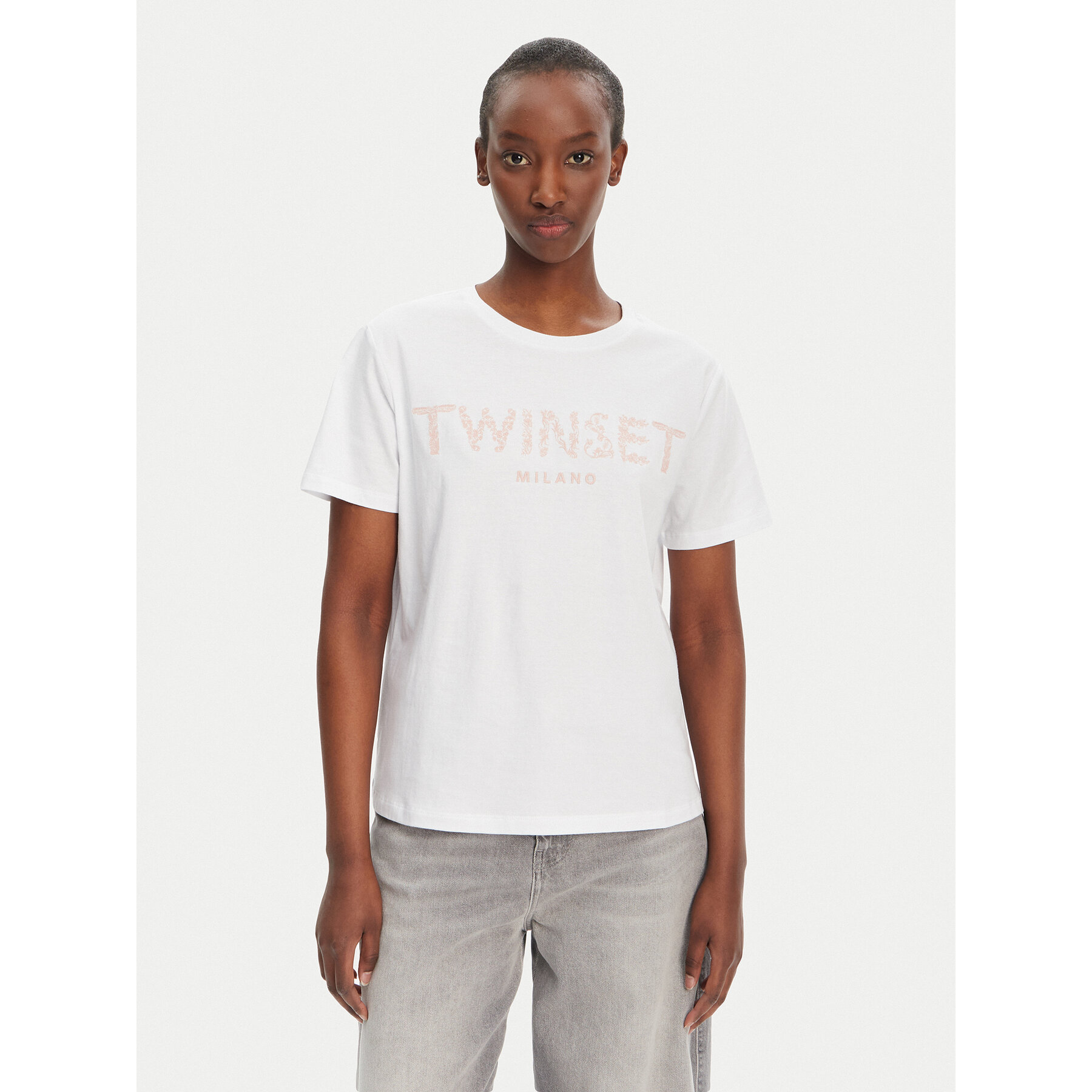 TWINSET T-Shirt 251TT2042 Λευκό Regular Fit