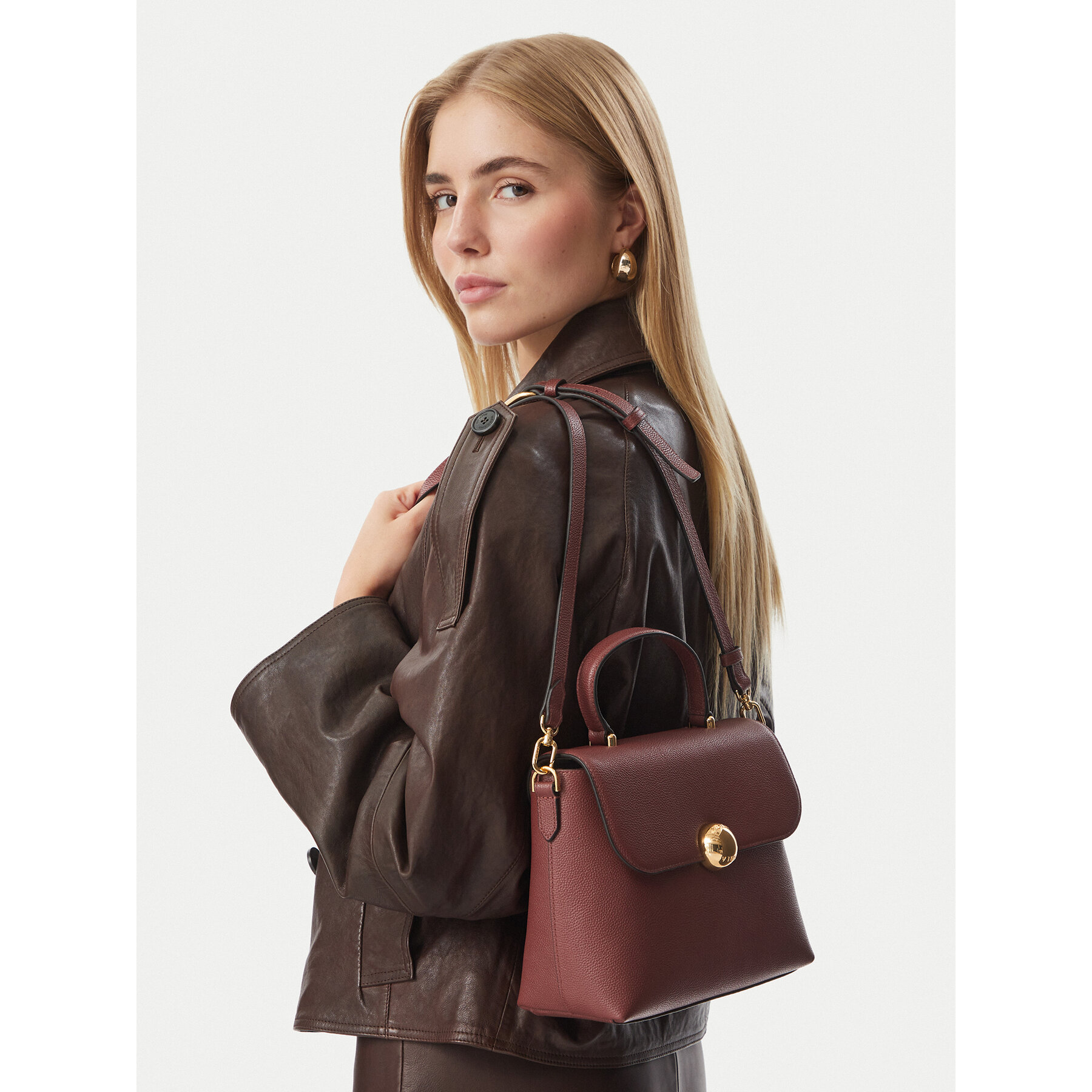 Ročna torba Furla Moonlight WB01882 BX3036 4908S Temno rdeča