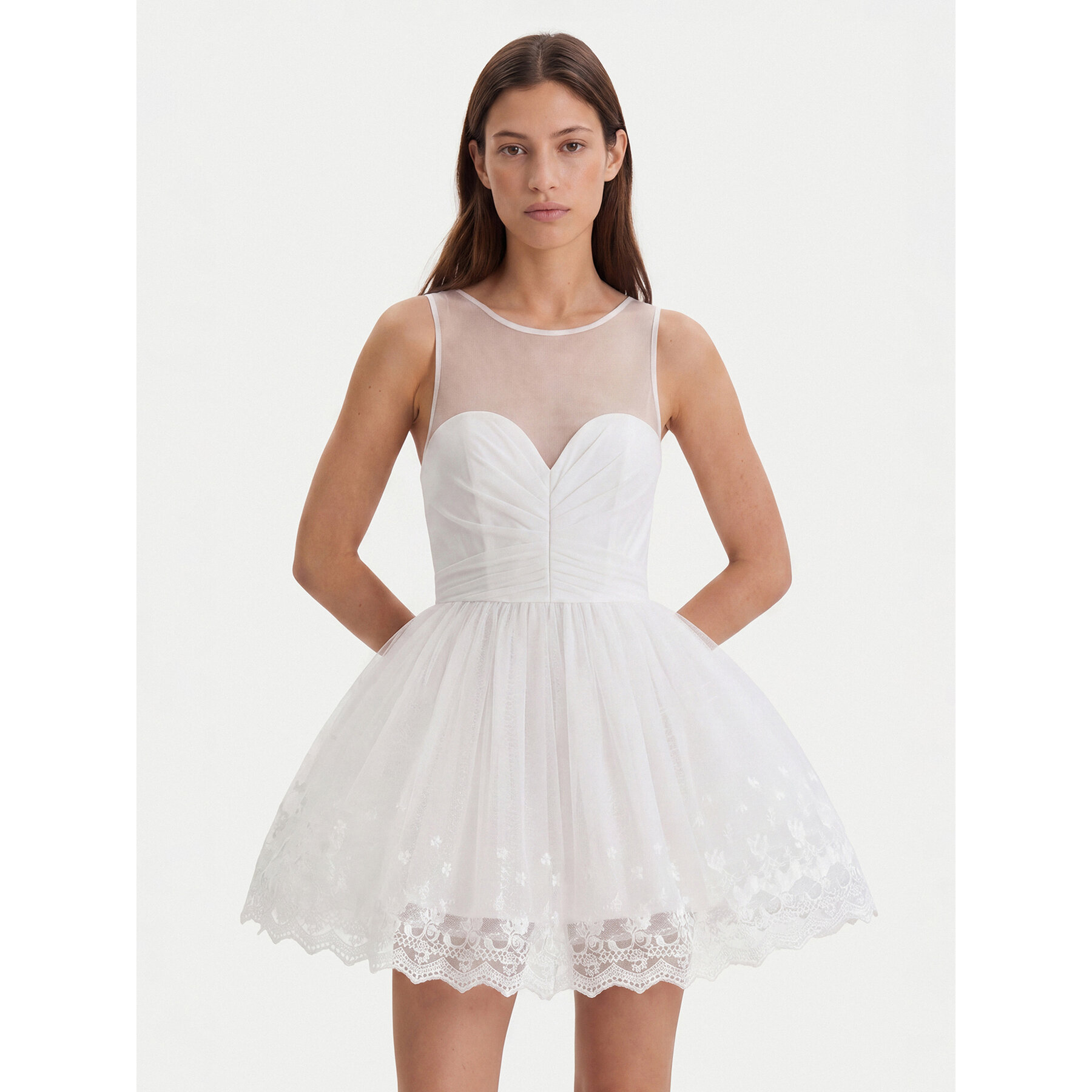 Bardot Coctailkleid Hilda Hoop 60223DB Weiß Regular Fit