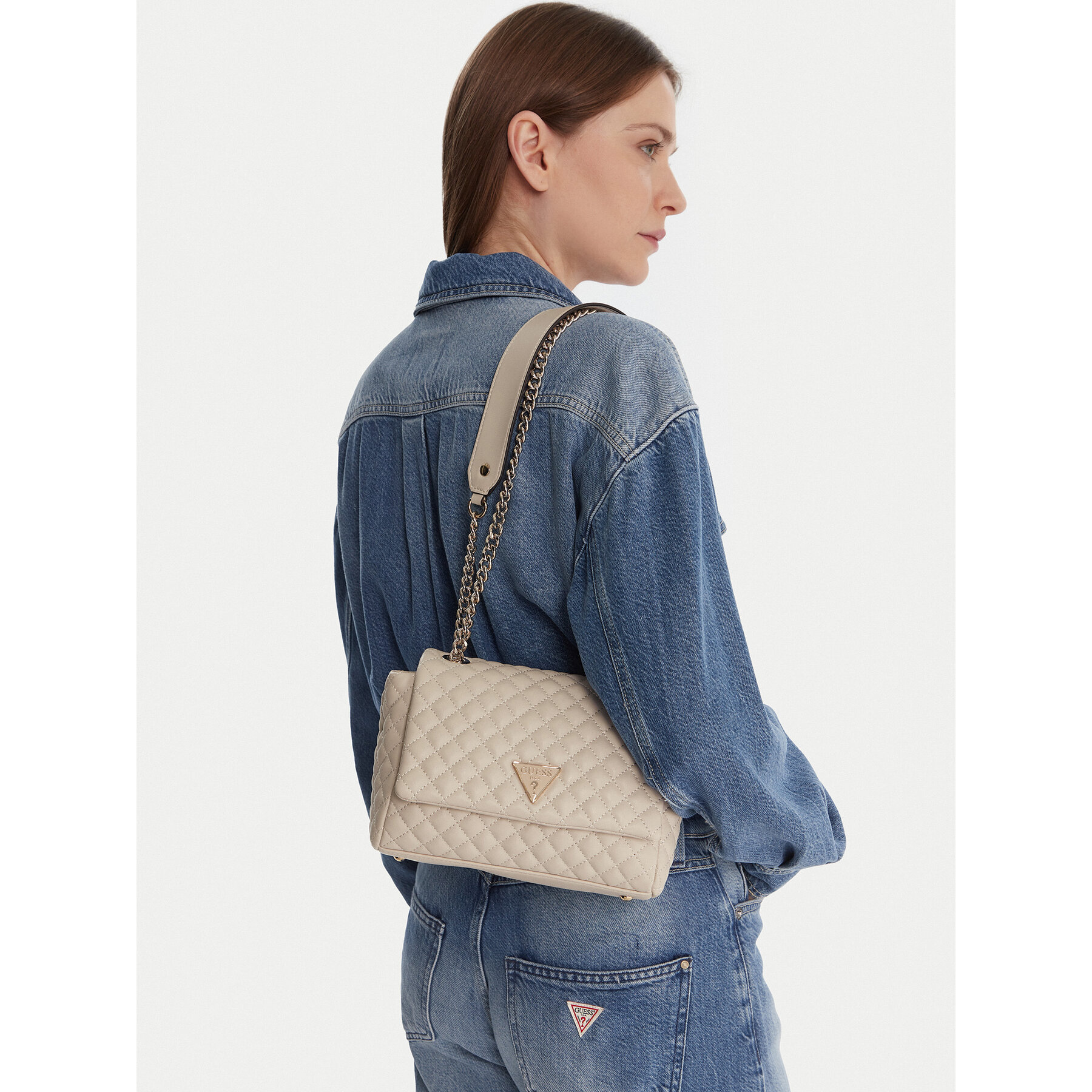 Дамска чанта Guess HWEQG9 54121 Екрю