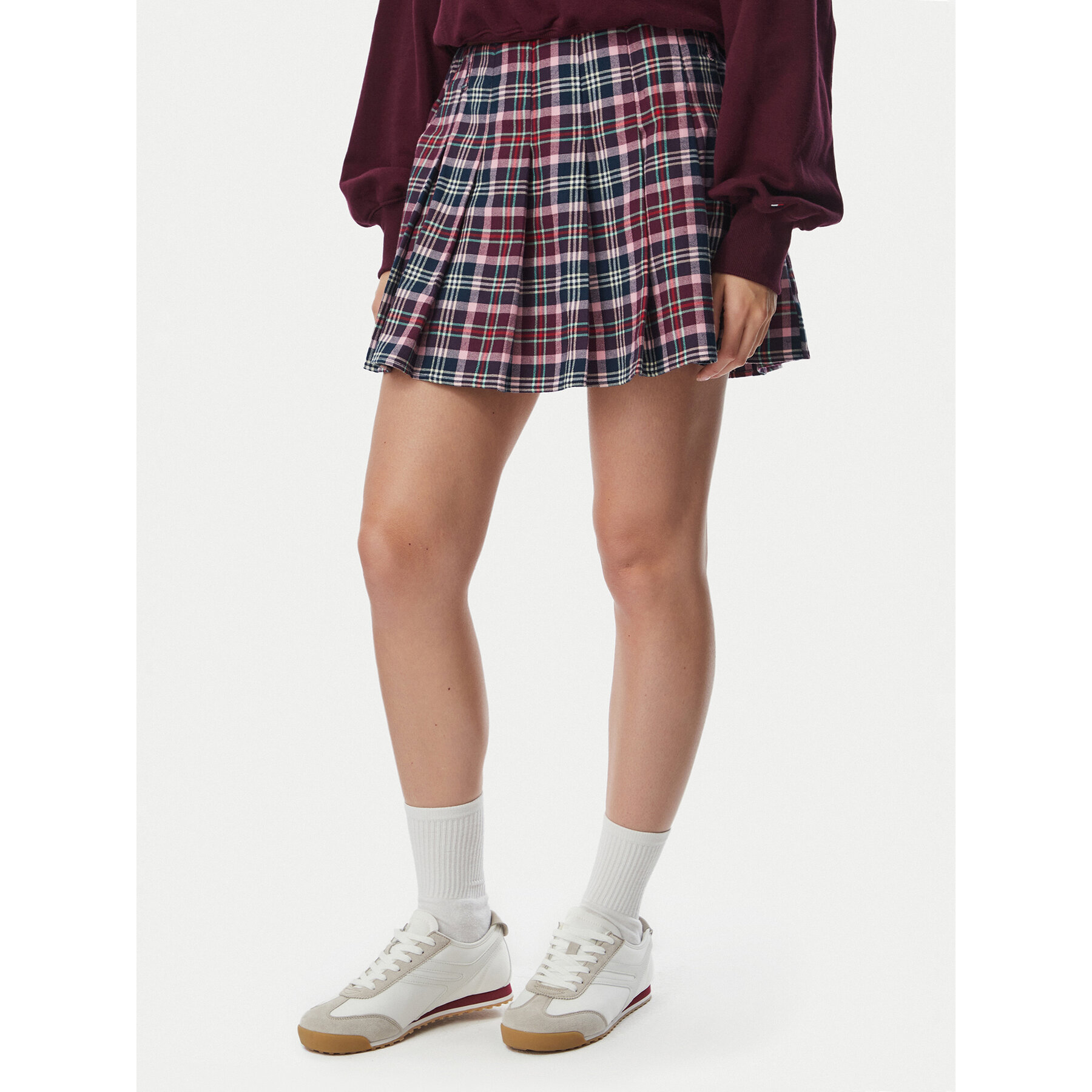 Tommy Jeans Trapezförmiger Rock DW0DW23441 Dunkelrot Regular Fit