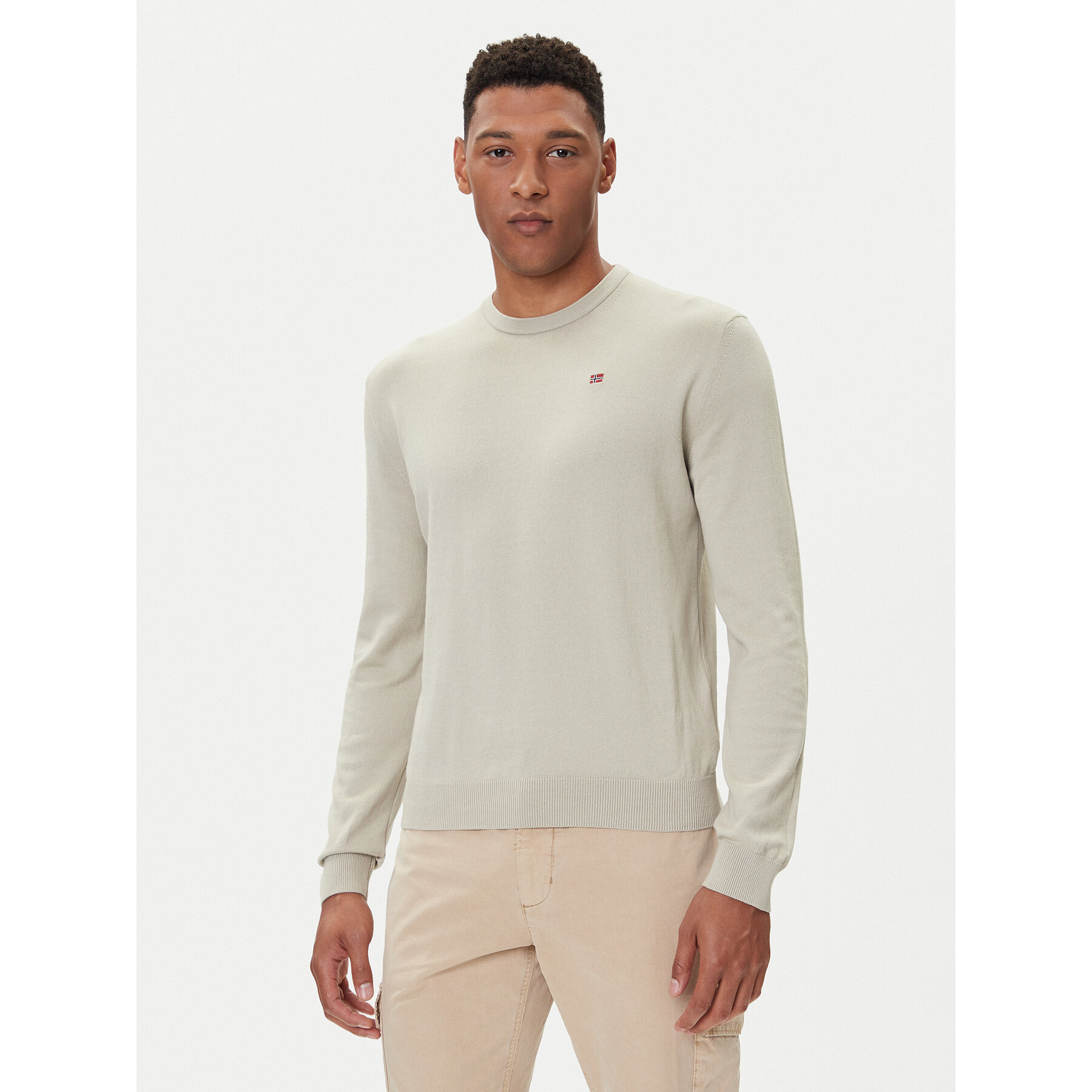 Napapijri Pullover Droz NP0A4I2G Grau Regular Fit