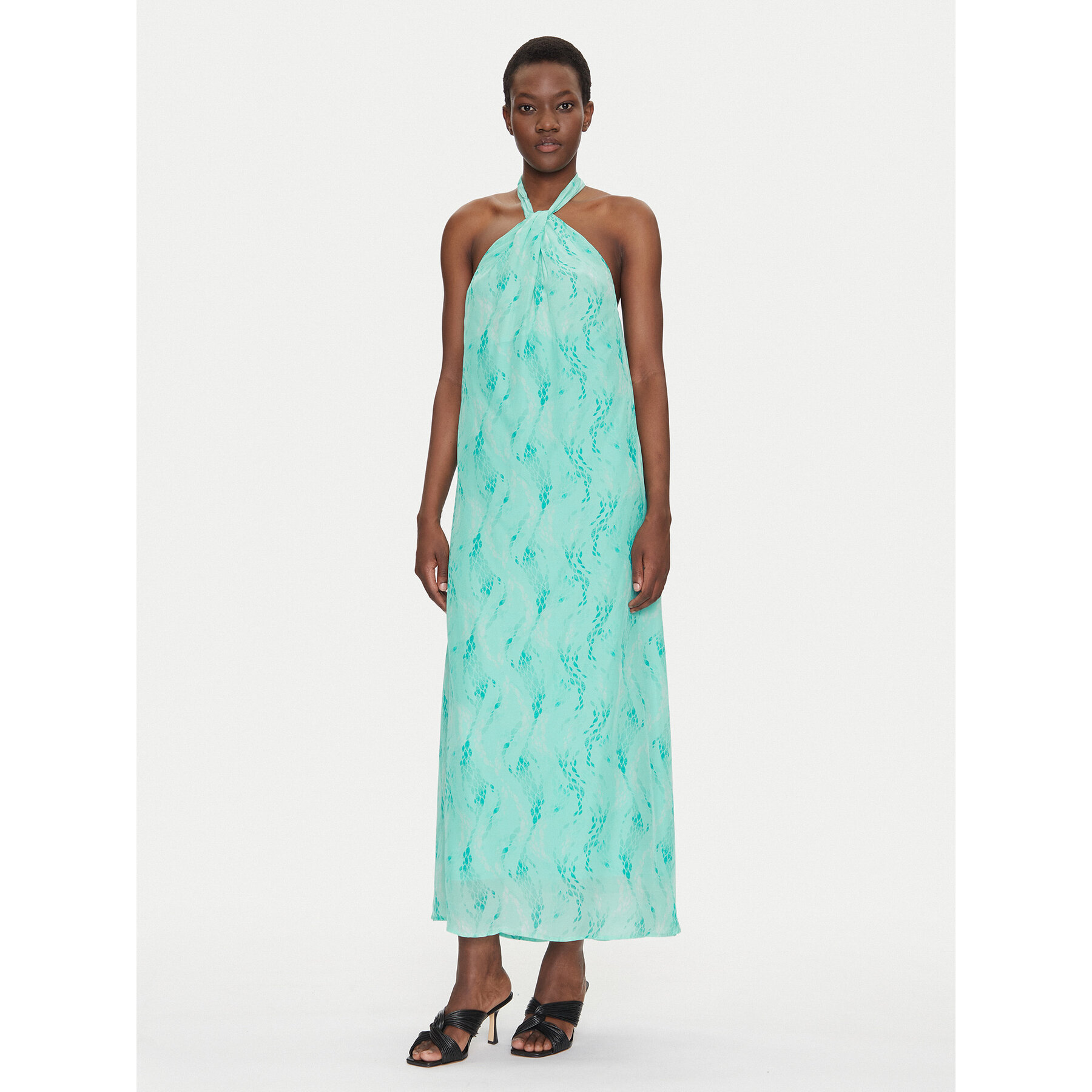 Fracomina Sommerkleid FS25SD3006W422J3 Himmelblau Regular Fit