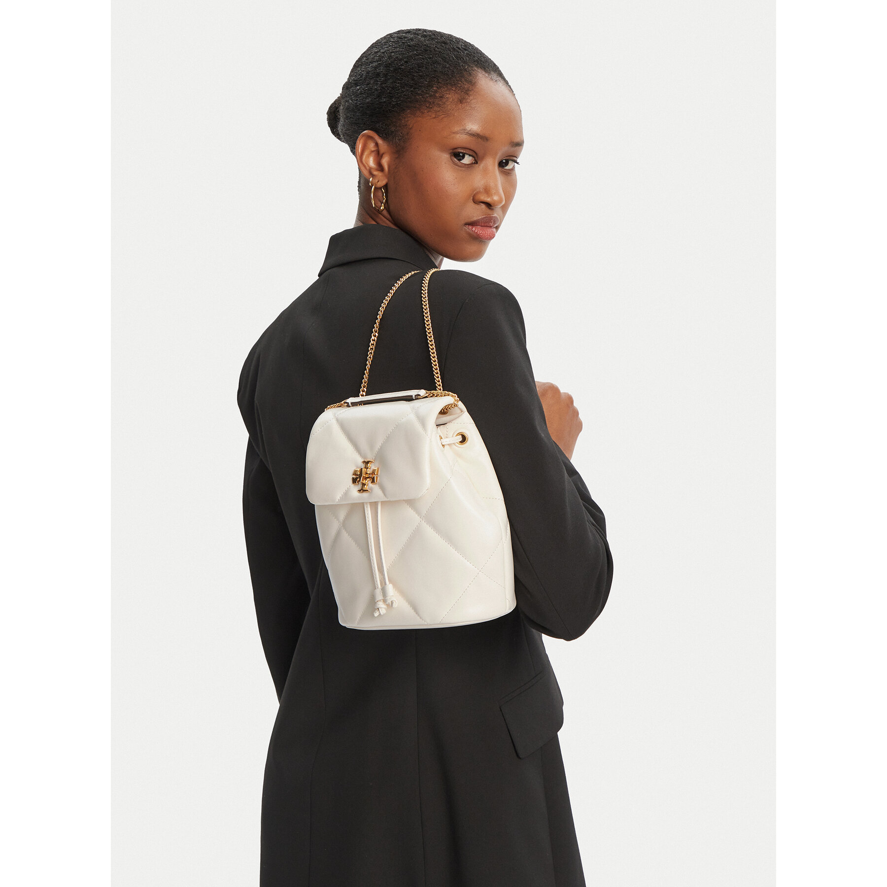 Zaino Tory Burch Kira Diamond 170485 Bianco