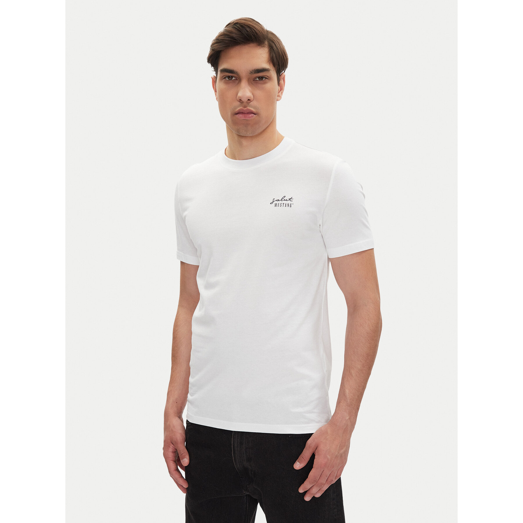 Mustang T-shirt Austin 1016280 Bianco Regular Fit