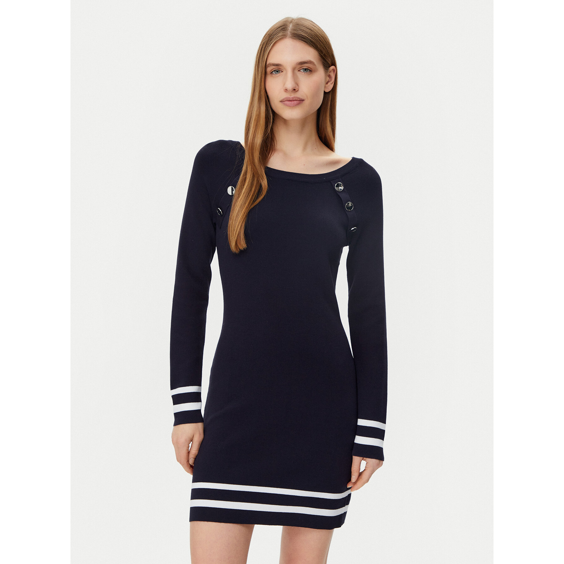 Morgan Strickkleid 251-RMVALI Dunkelblau Slim Fit