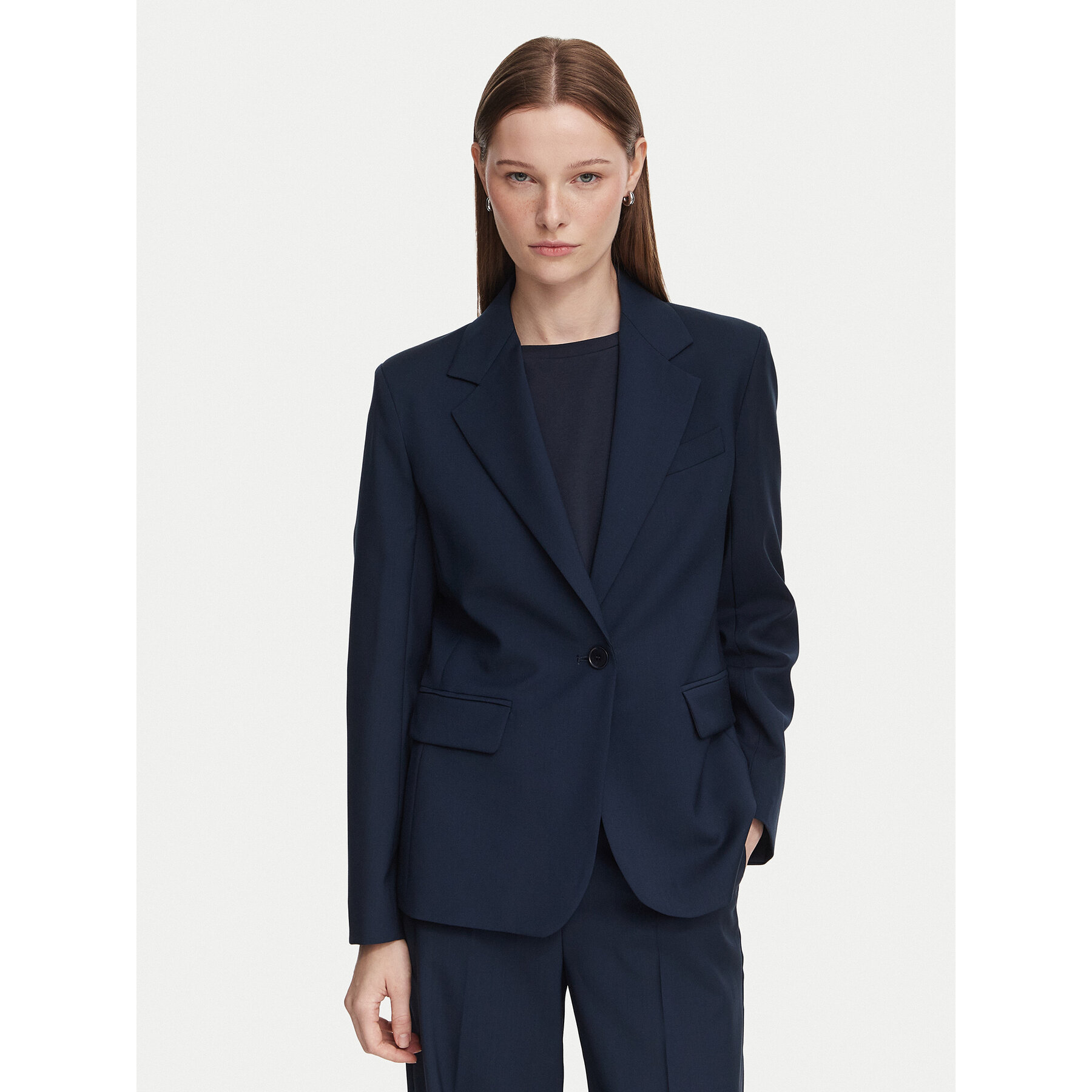 Weekend Max Mara Sakko Lamine 2625046081 Dunkelblau Regular Fit