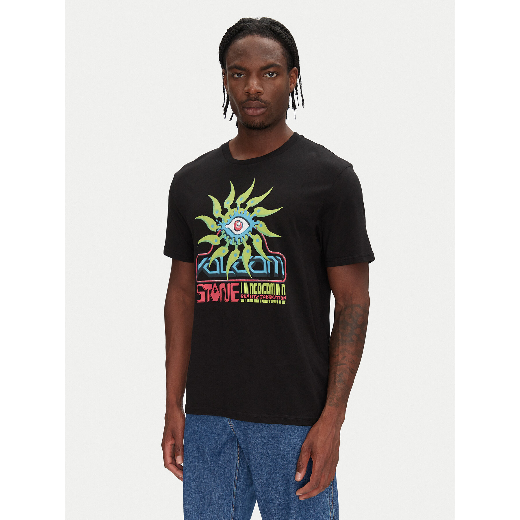 Volcom T-Shirt Realityfab A3512555 Μαύρο Loose Fit