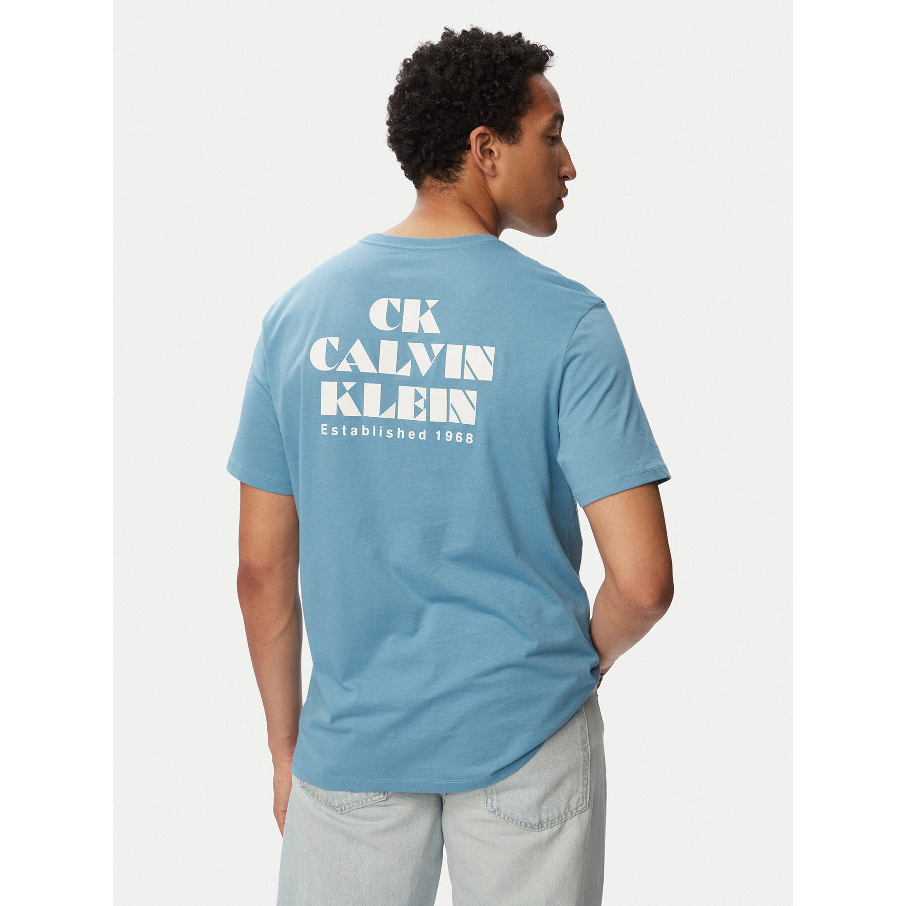 Calvin Klein Jeans T-Shirt Resort Graphic LV04RG802G Blau Regular Fit