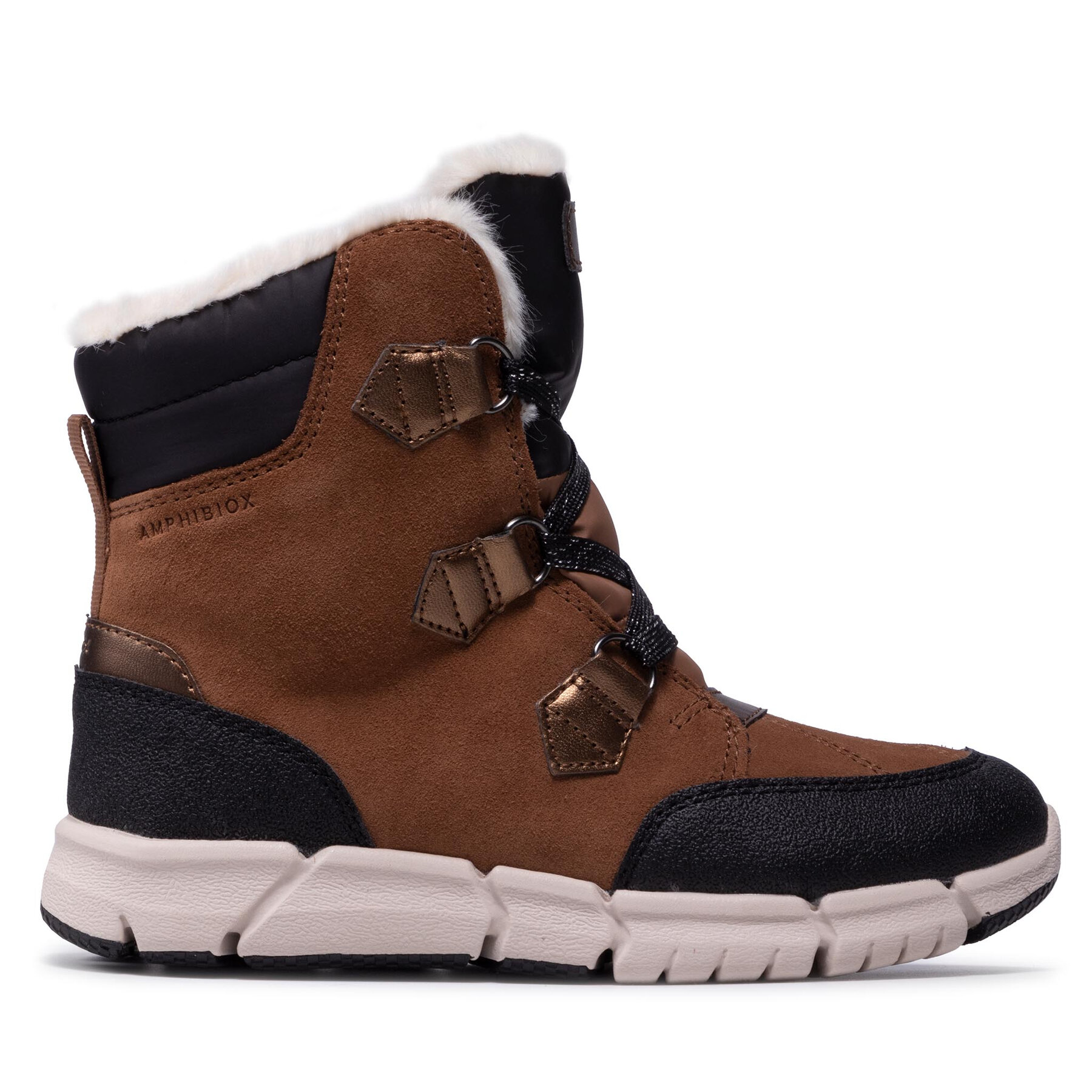 Bottes de neige Geox J Flexyper G.B Abx A J16APA 022FU M Marron