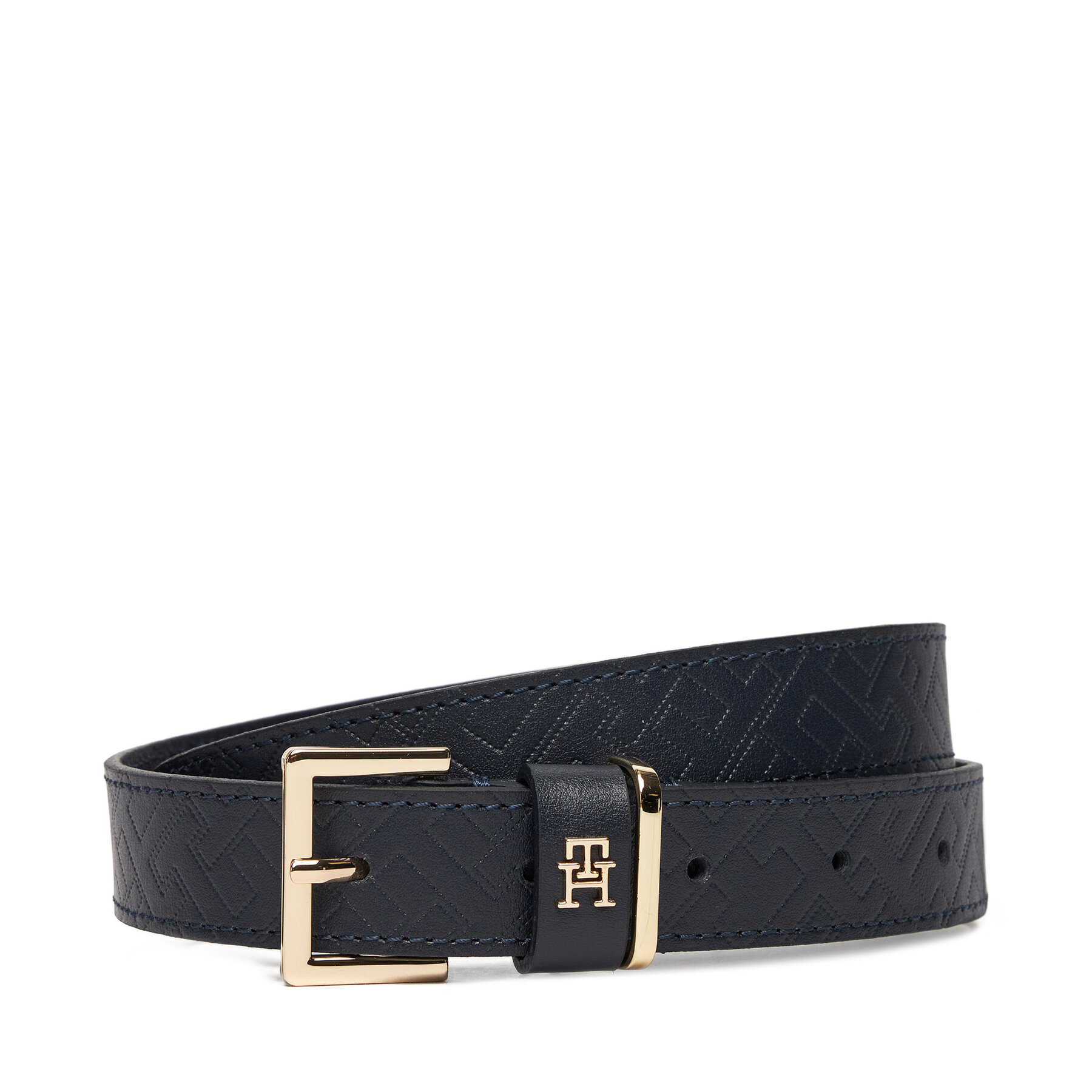 Curea de Damă Tommy Hilfiger Th Square 2.5 Mono Go AW0AW17974 Bleumarin