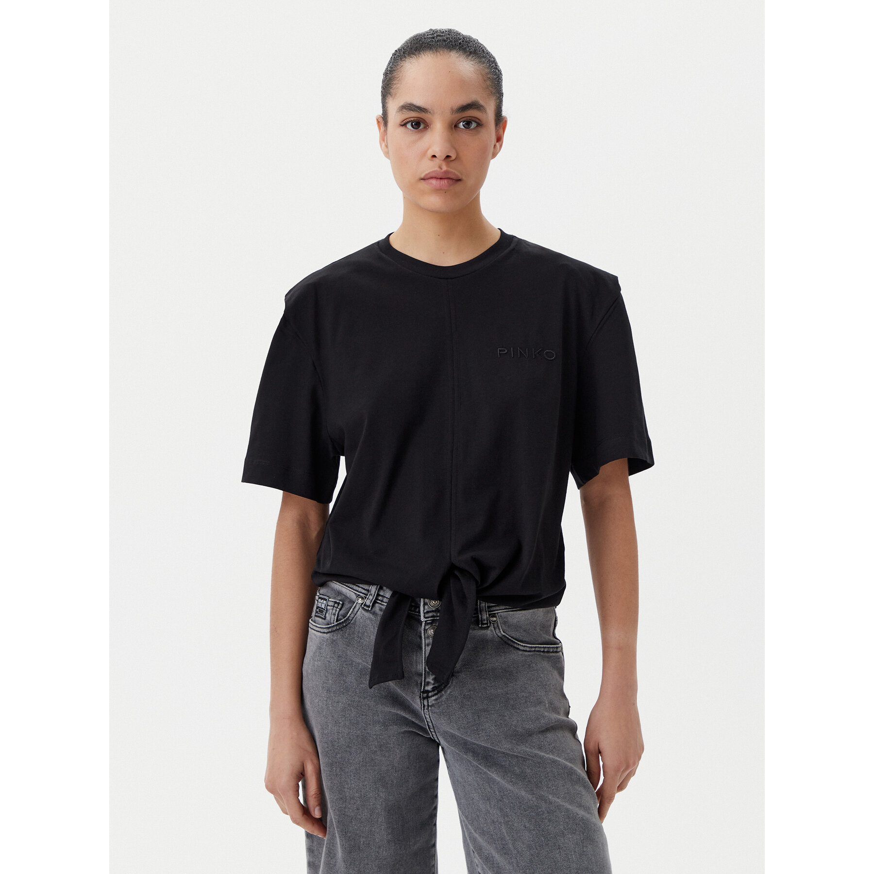 PINKO Póló Tuca 105015 A2ID Fekete Regular Fit