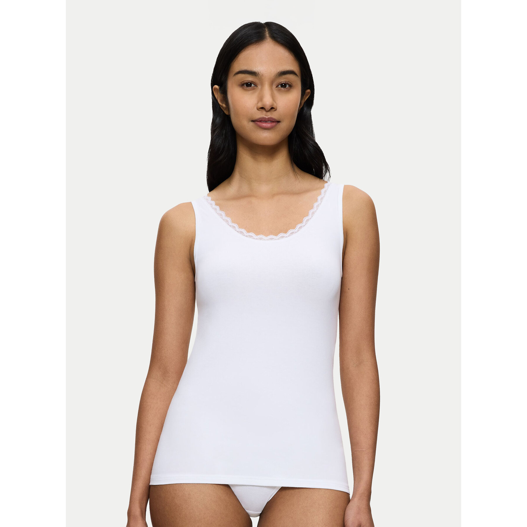 Triumph Top Feel Of Cotton 10224975 Bianco Slim Fit