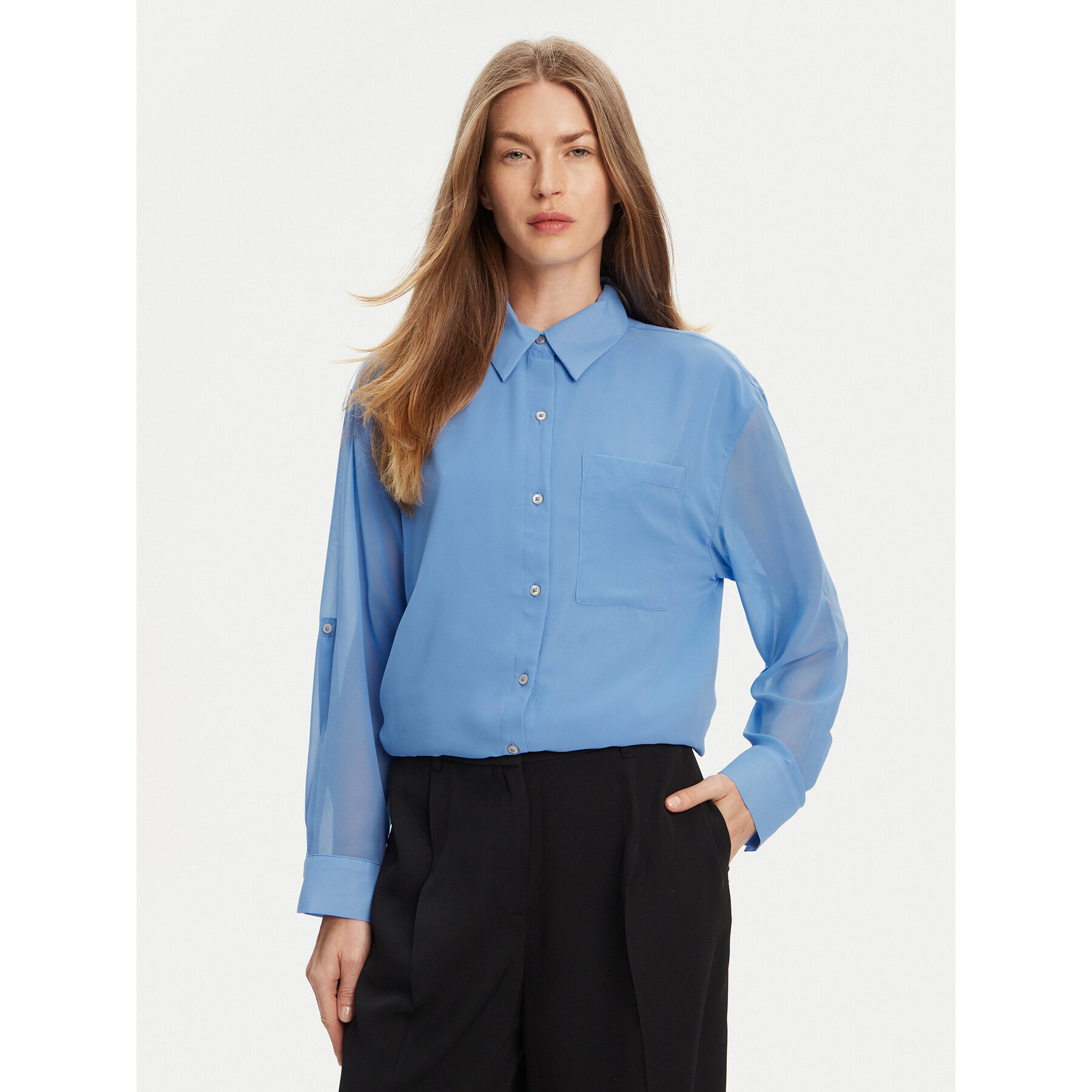 Calvin Klein Hemd LV044B902G Blau Regular Fit
