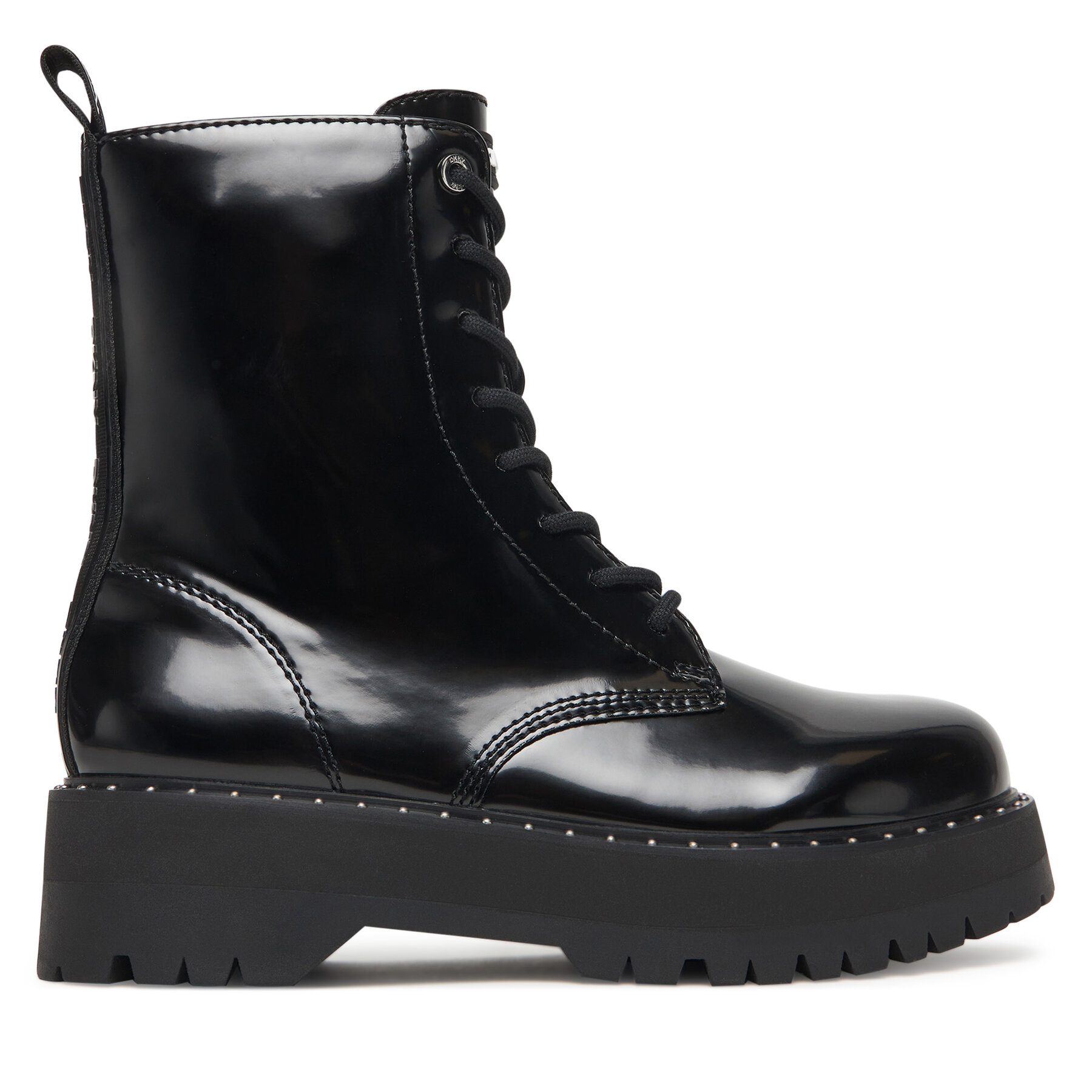 Gležnjarji DKNY Batu Studs-Lace Up K4566972 Črna