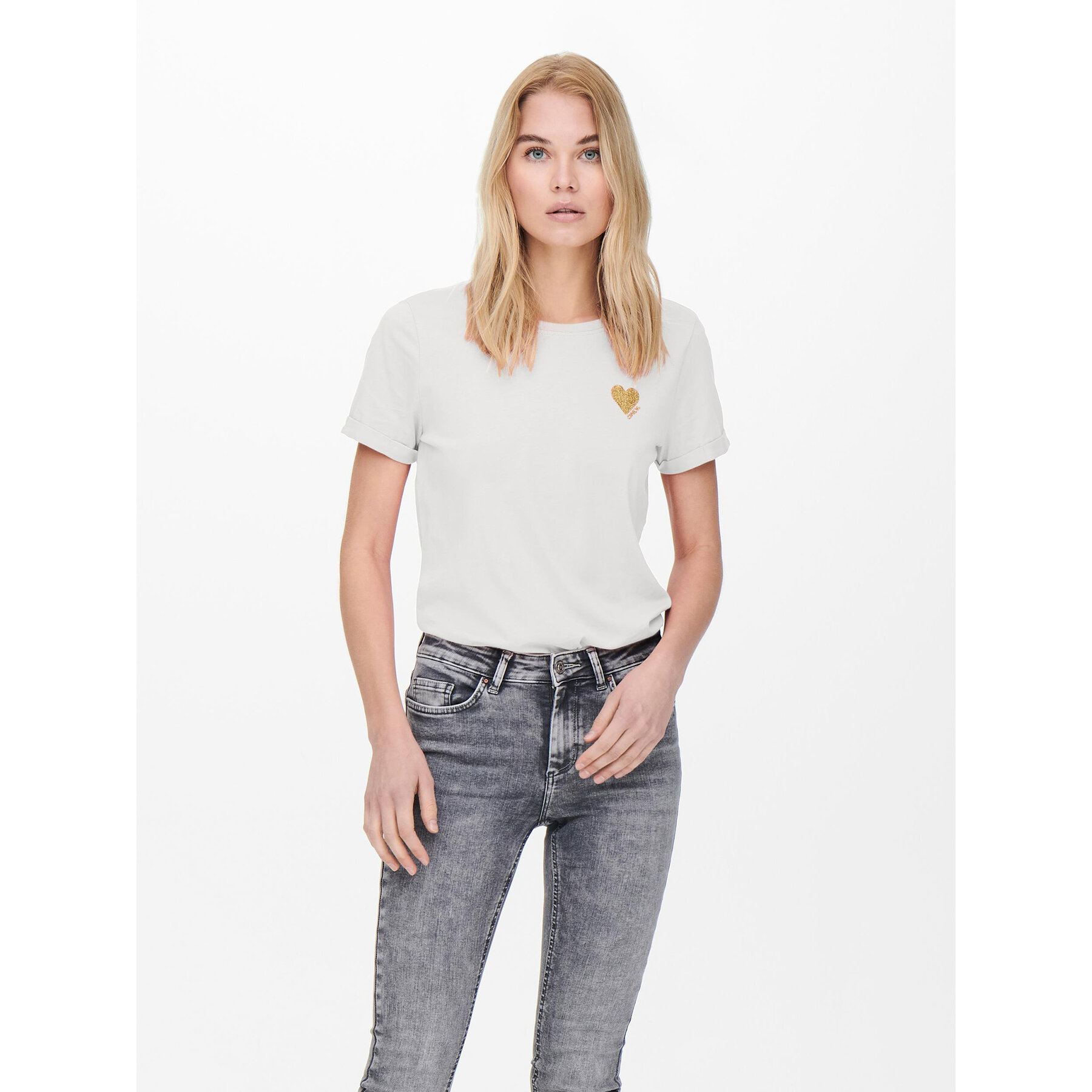 ONLY T-Shirt Kita 15244714 Λευκό Regular Fit