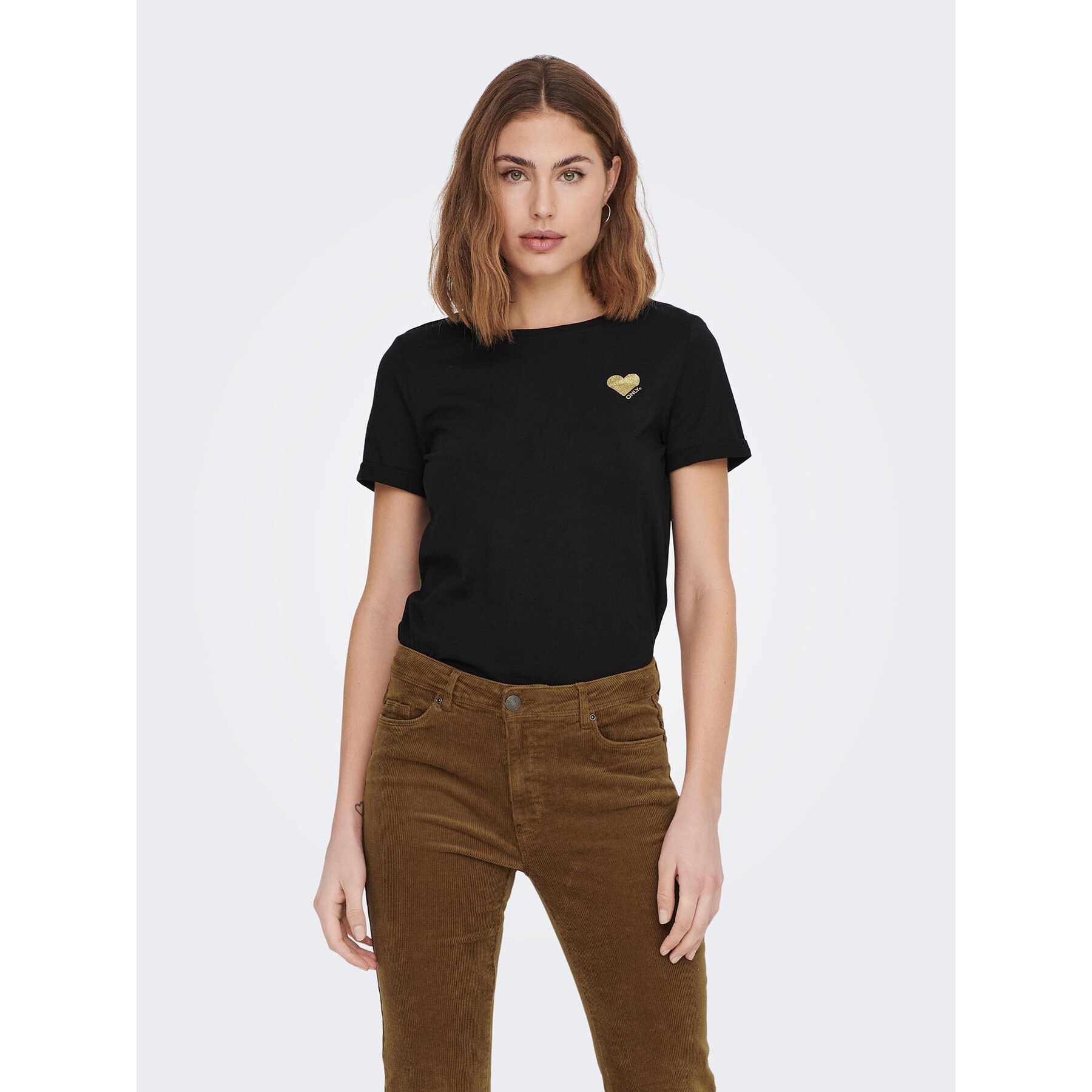ONLY Marškinėliai Kita 15244714 Juoda Regular Fit